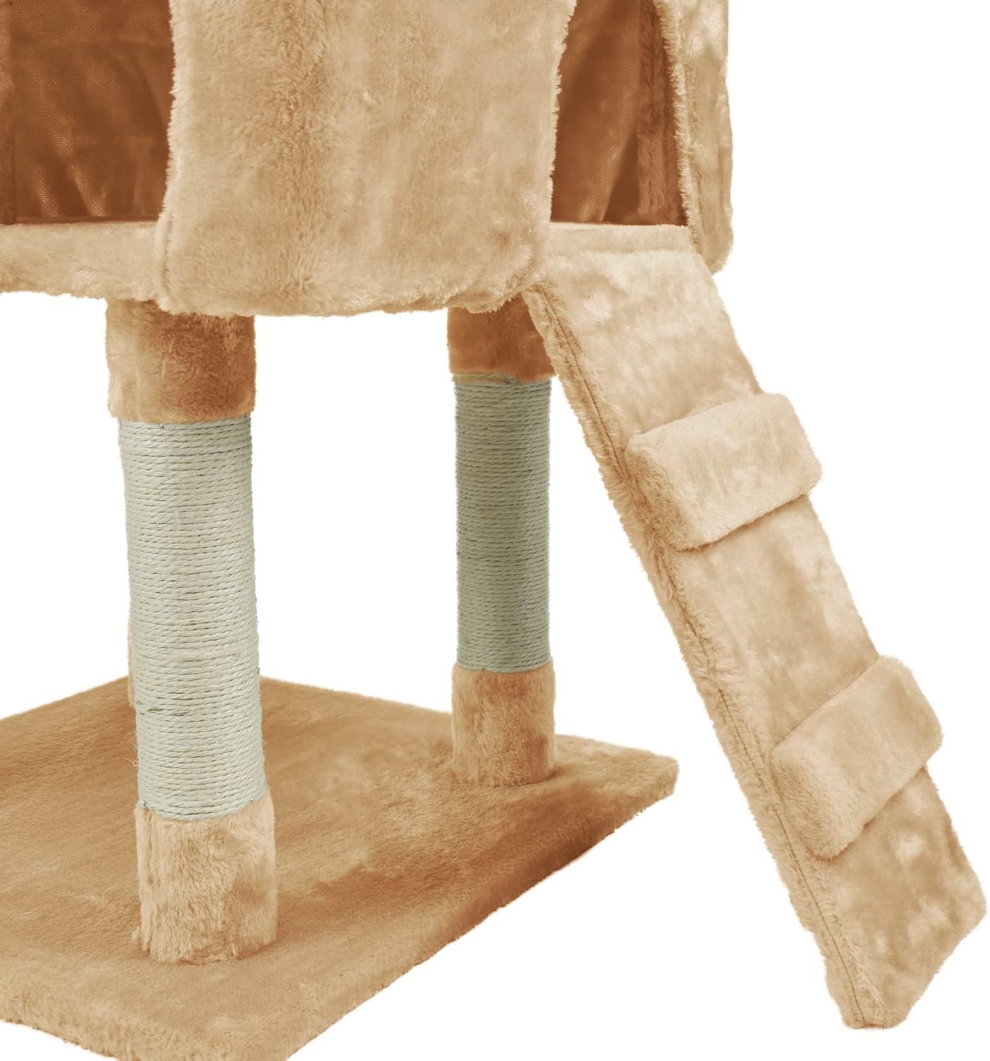 Detalle 2 de AQPET Manhattan – drapak dla kota 170 cm z sizalem, dwoma domkami i trzema platformami