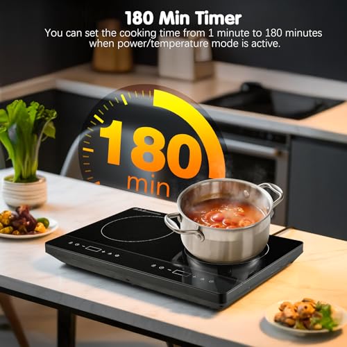 Thumbnail 5 de KICHPOWER Double Induction Hob: Portable 2-Zone Cooker with Independent Touch Controls