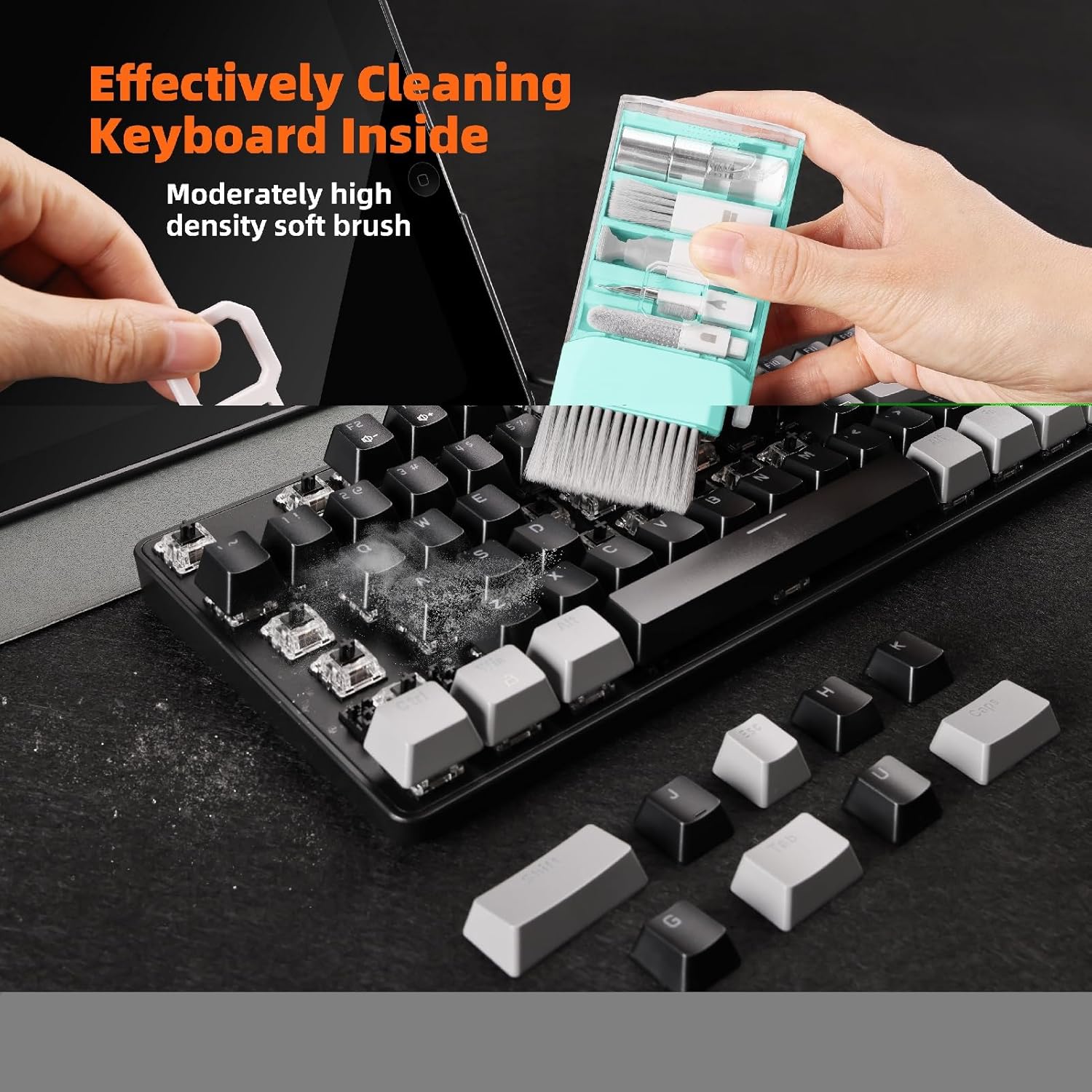 Thumbnail 1 de Laptop Screen Keyboard Cleaner Kit (Tifny Blue) for MacBook, iPad, iPhone, tablets and monitors