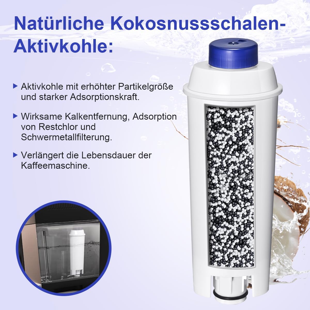 Detalle 2 de Delonghi DLSC002 Ersatzfilter 6er-Pack