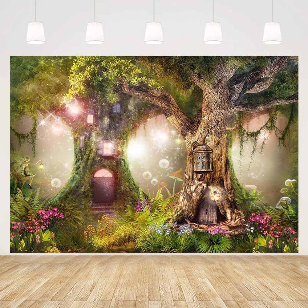 Detalle de MEHOFOND 10x7ft Spring Forest Backdrop