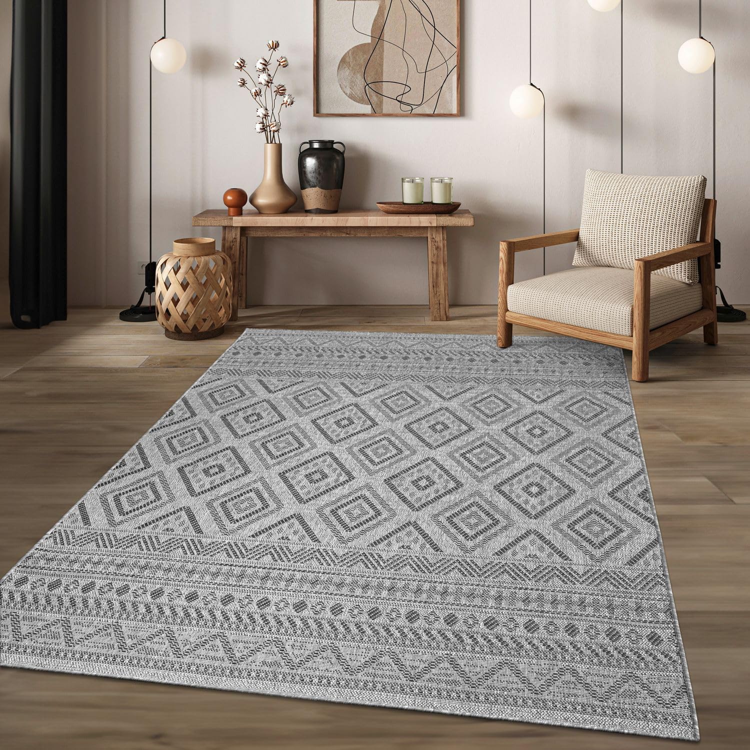 Thumbnail 1 de TT Home Teppich 300x400 cm Beige Creme wetterfest