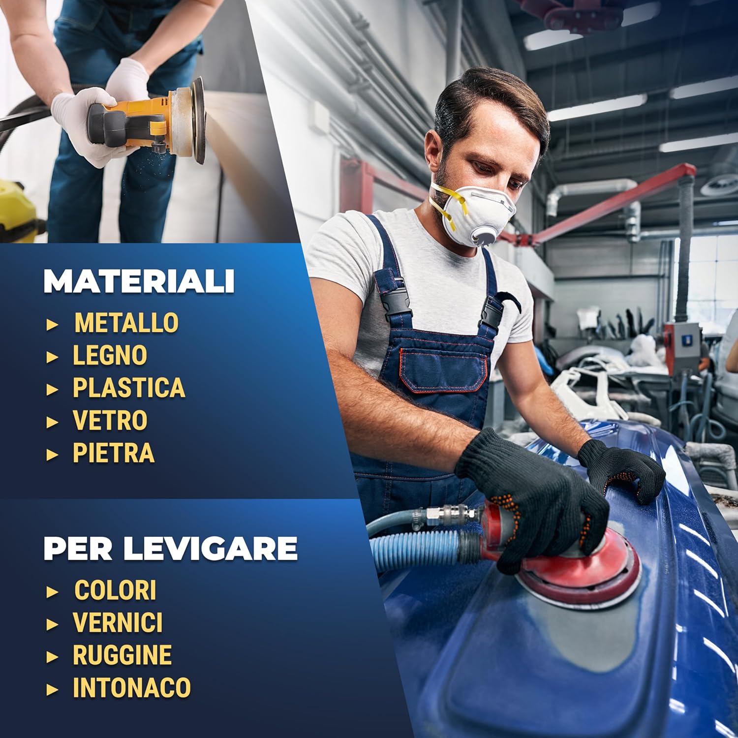 Thumbnail 2 de S&R Dischi Abrasivi 125 mm Carta Vetrata Levigatrice — Set 60 pezzi, grane 40/60/80/120/180/240 (8 fori) per levigatrice orbitale