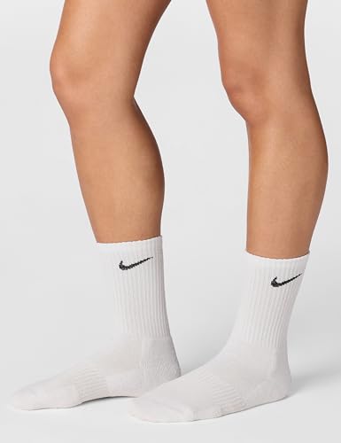 Detalle 2 de Nike U NK Everyday Ltwt Crew 3Pr Socks para Hombre – White/Black