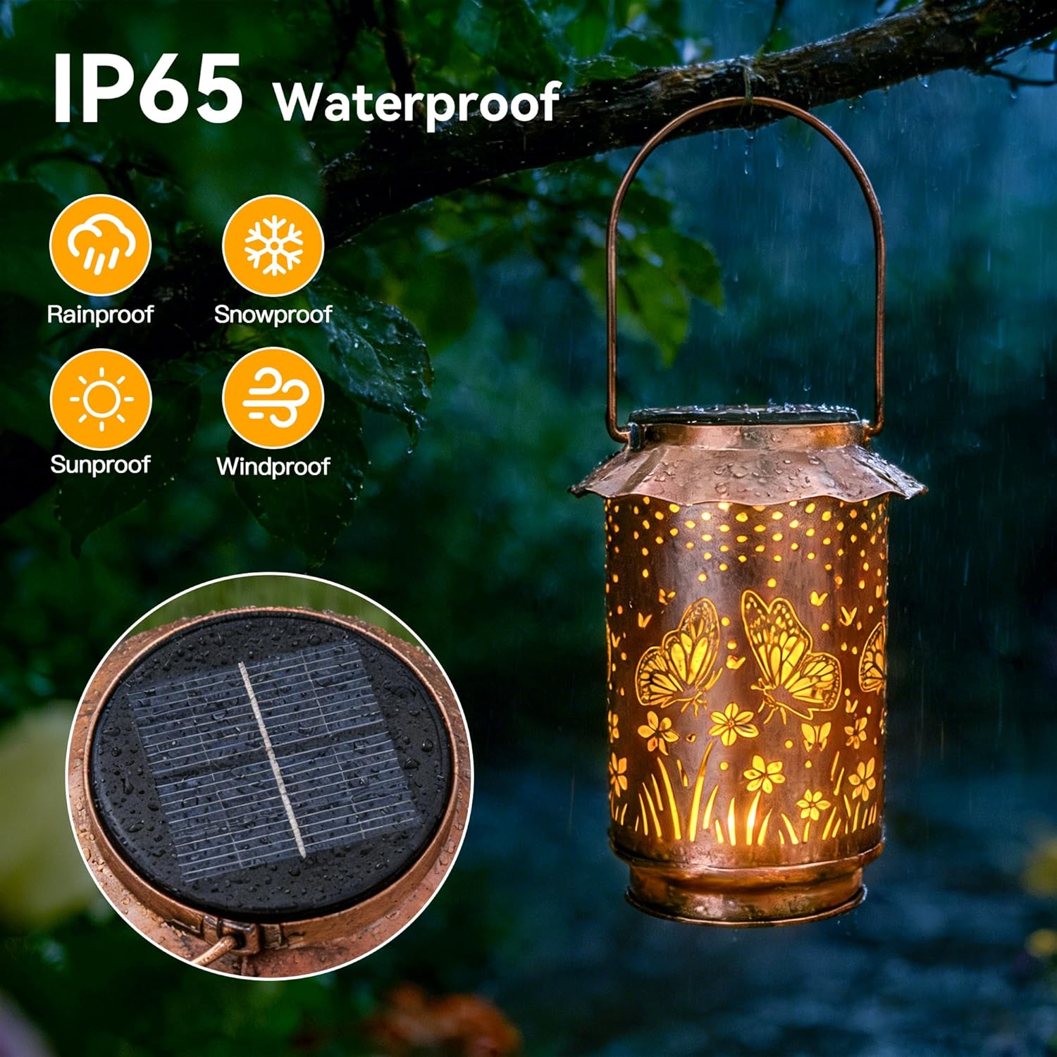 Thumbnail 3 de 2 Pack Solar Butterfly Garden Lights