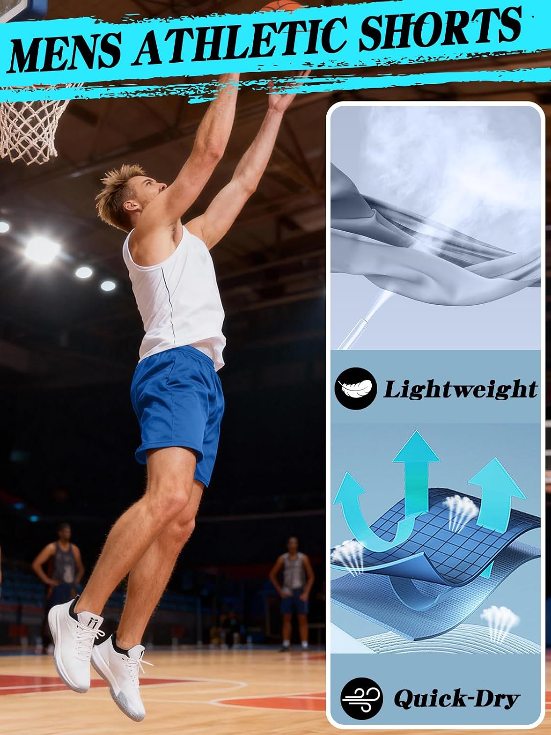Thumbnail 4 de ZENGVEE Men's Sport Shorts 1/3 Pack