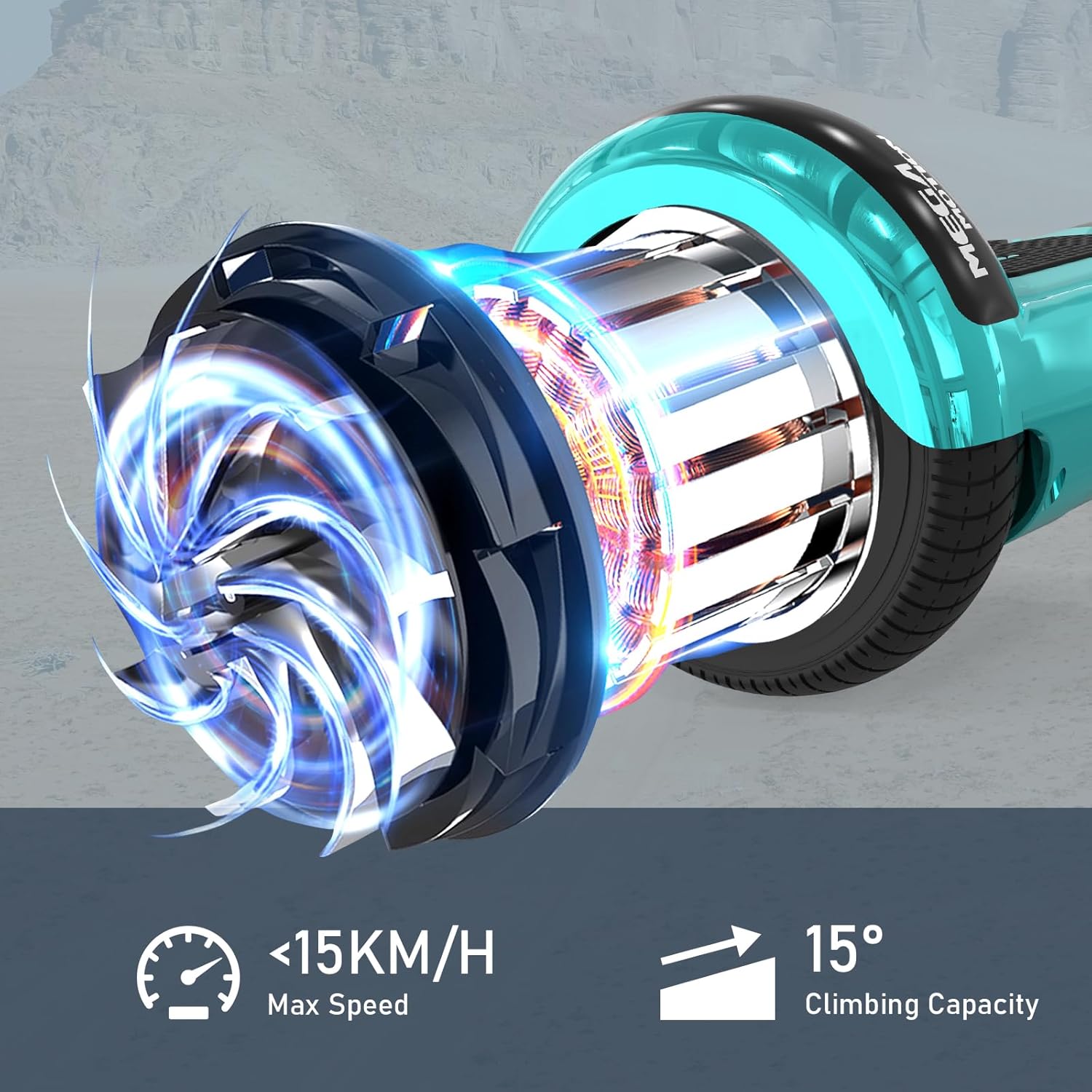 Thumbnail 2 de MEGA MOTION 6,5-Zoll Hoverboard mit Sitz für Kinder – mit Bluetooth-Lautsprecher und LED-Radbeleuchtung