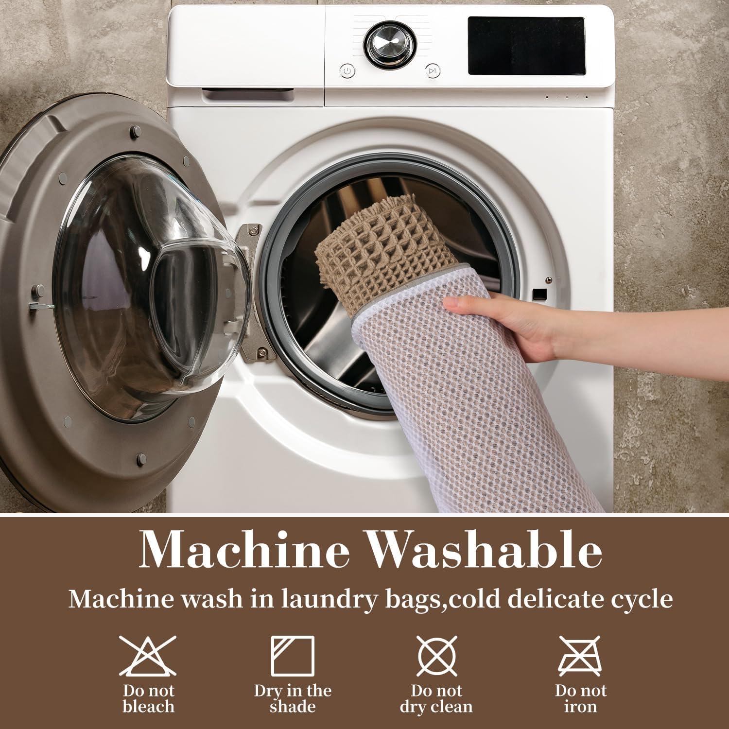 Thumbnail 5 de RESARE Waffle Bath Mat 24"x36" quick-dry bath rug