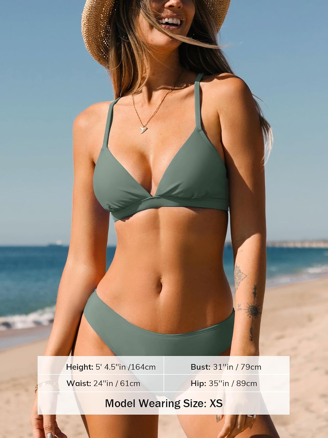 Thumbnail 2 de CUPSHE Damen Bikini Set Triangel Brazilian