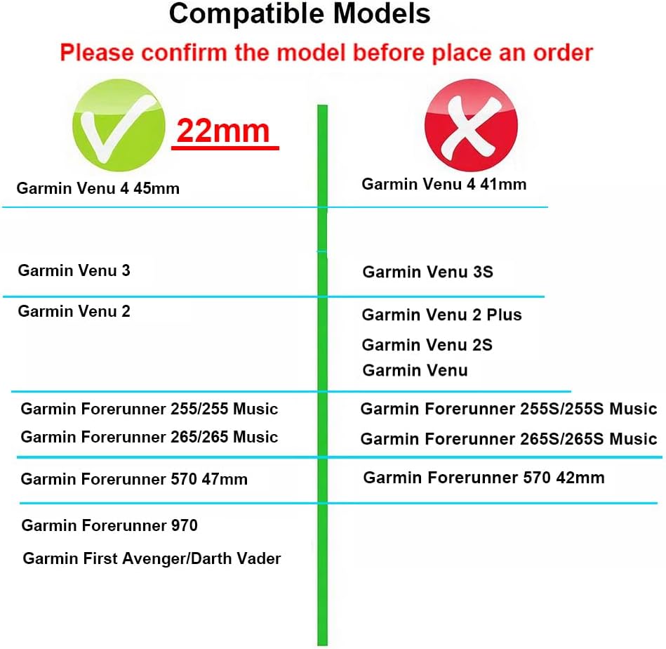 Detalle de 22mm Garmin watch strap silicone band