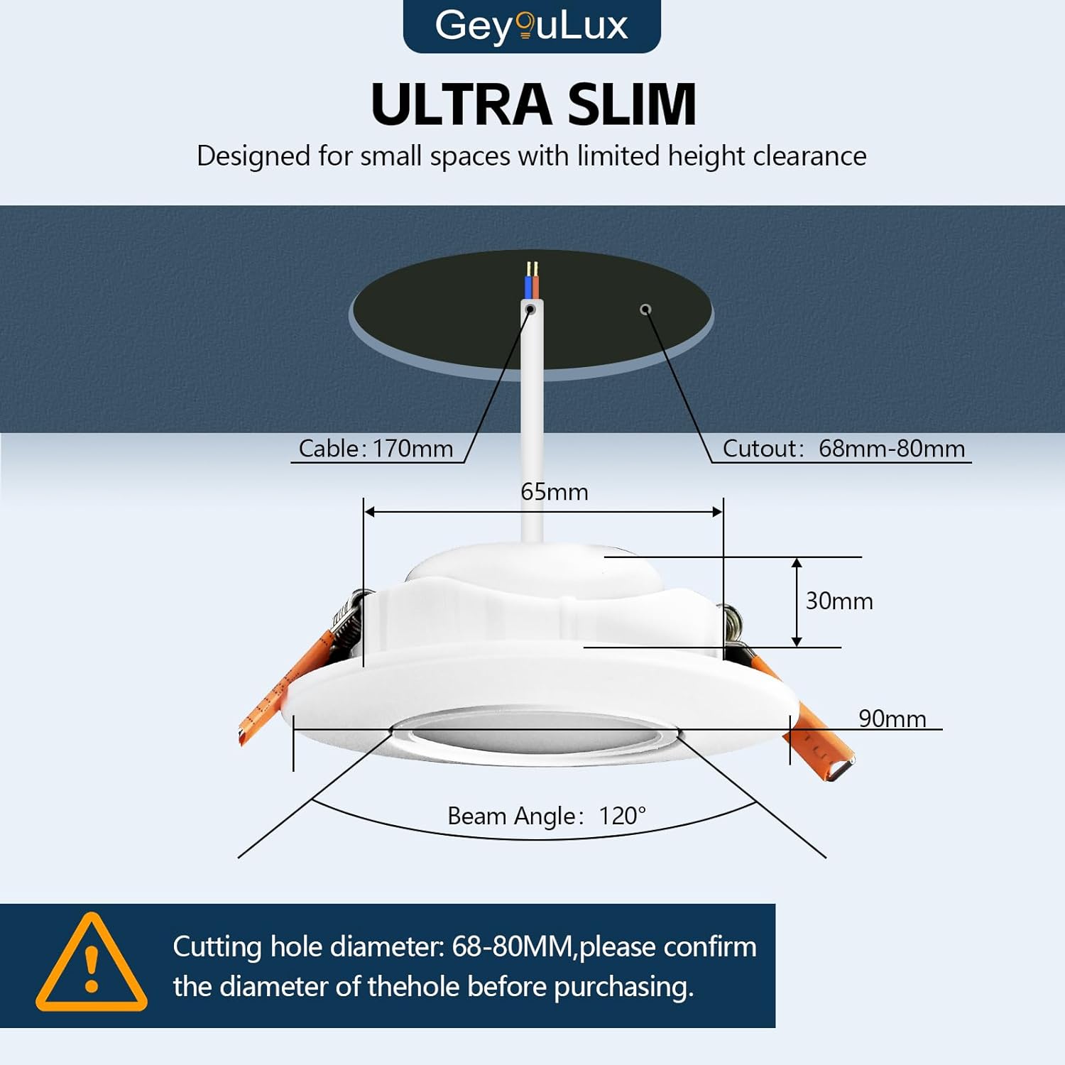 Thumbnail 1 de GeyouLux LED Einbaustrahler 230V 4,9W