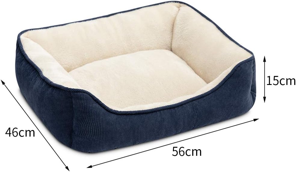 Thumbnail 1 de Hollypet Panier pour chat et petit chien Niche Maison bleu 55 x 45 x 15 cm