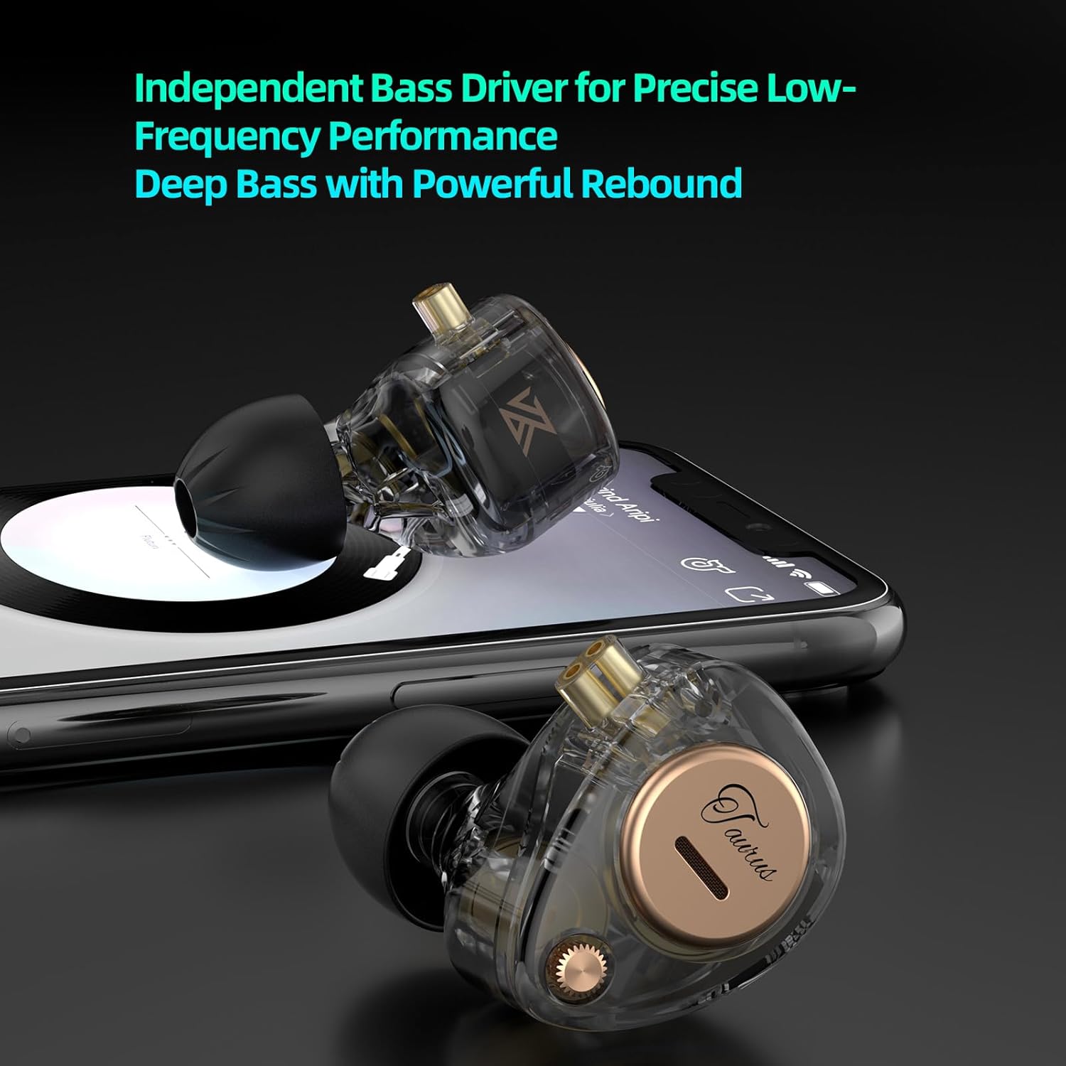 Thumbnail 3 de Yinyoo KZ Taurus gaming earbuds with dual 8mm horizontal dynamic drivers (wired IEM, detachable 2-pin cable)