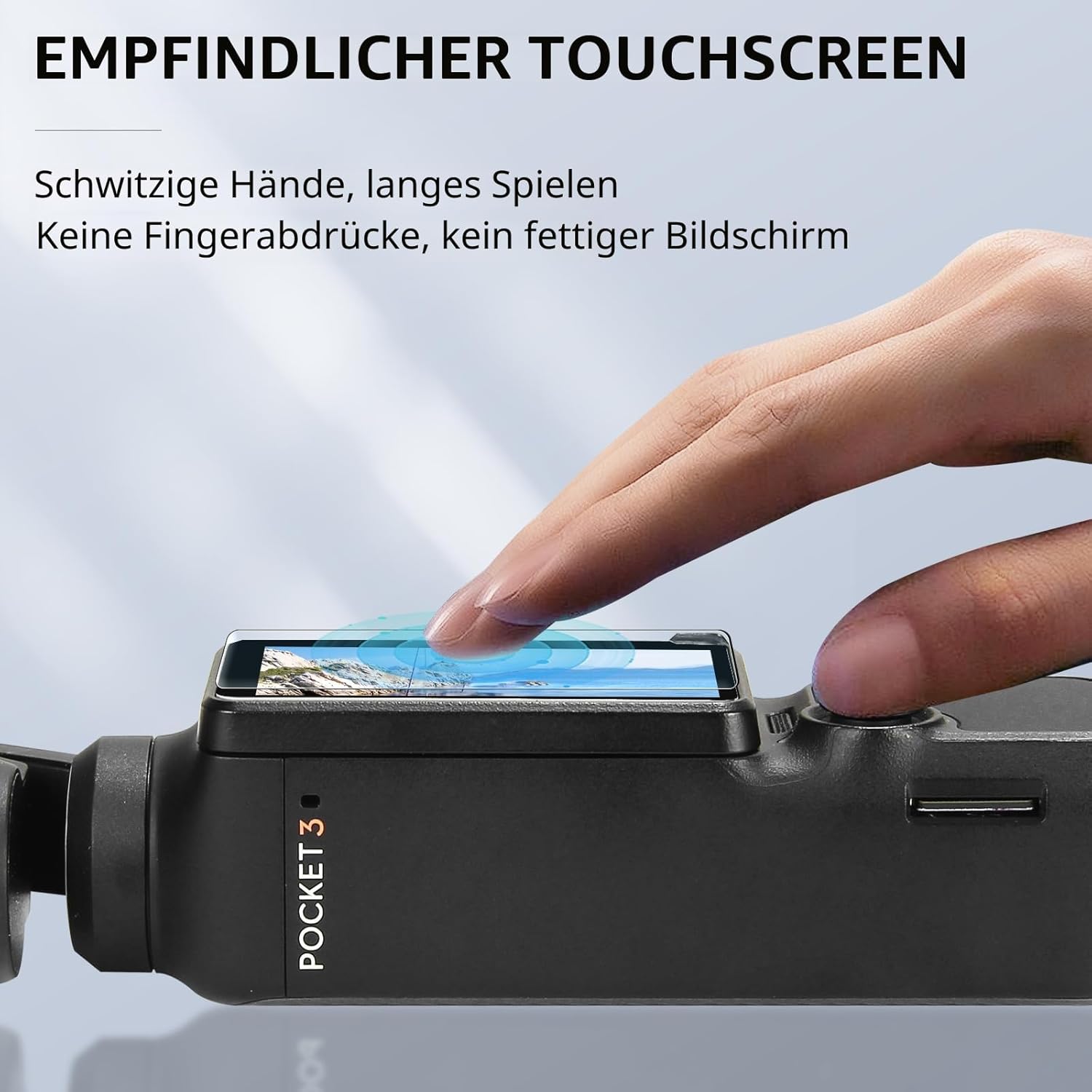 Detalle de FPVtosky 2× Objektivschutz & Displayschutzfolie für DJI Osmo Pocket 3 / Pocket 3 Creator Combo (gehärtetes Glas, 9H)