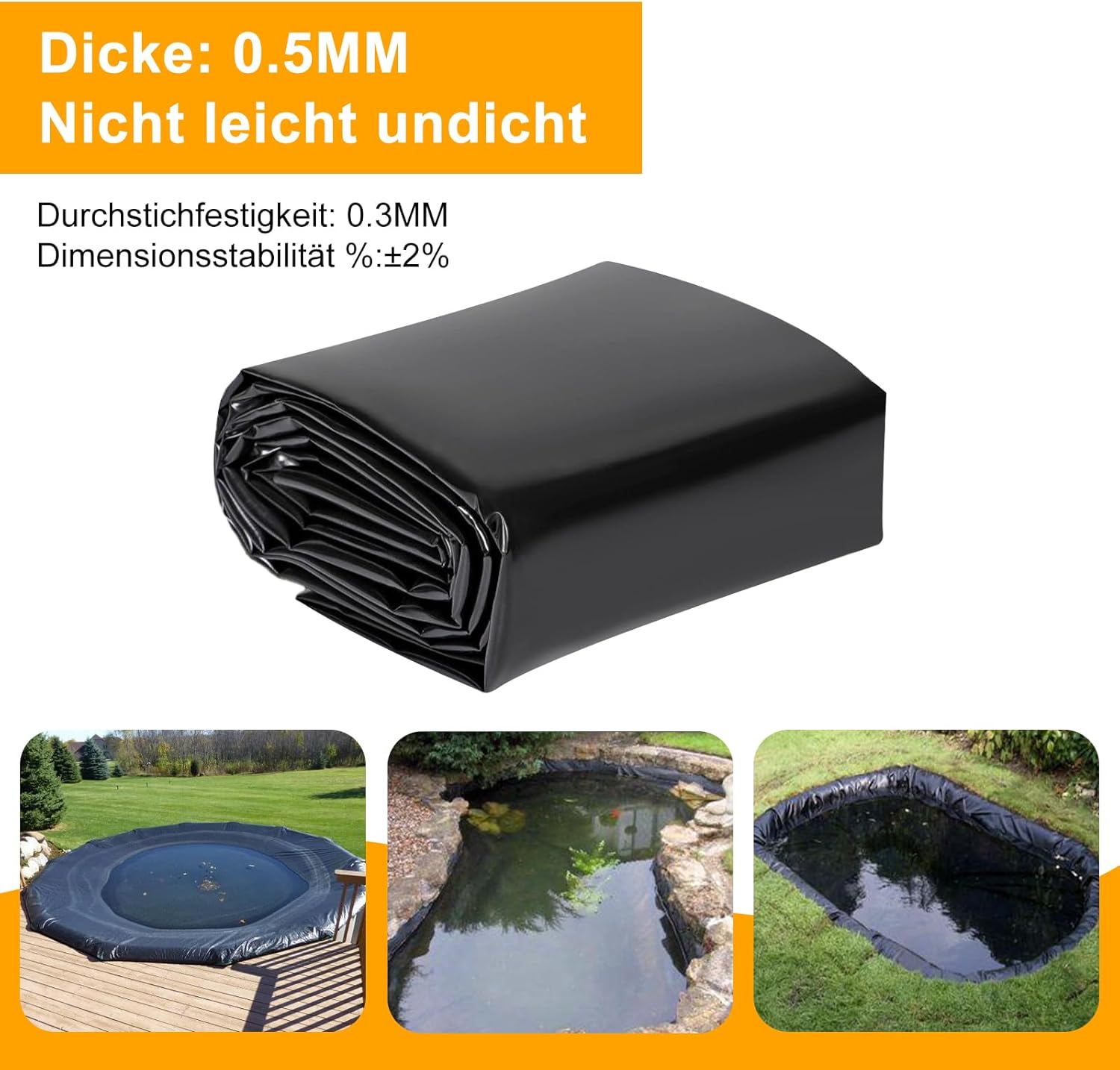 Thumbnail 1 de SDLDEER Pond Liner 2x3m HDPE