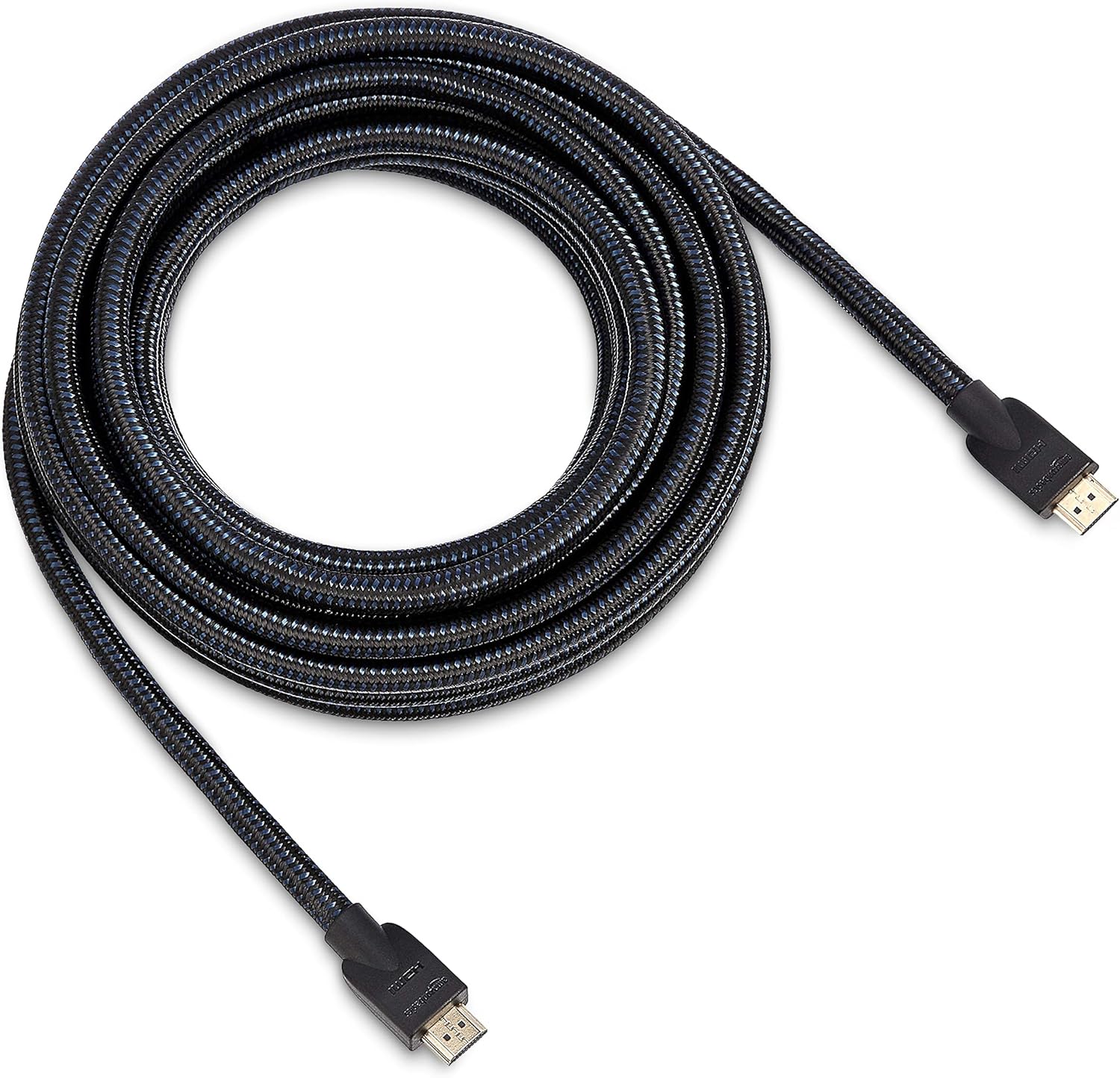 Detalle de Amazon Basics Câble HDMI 2.0 mâle vers mâle tressé 7,6 m (25 pieds) – Noir