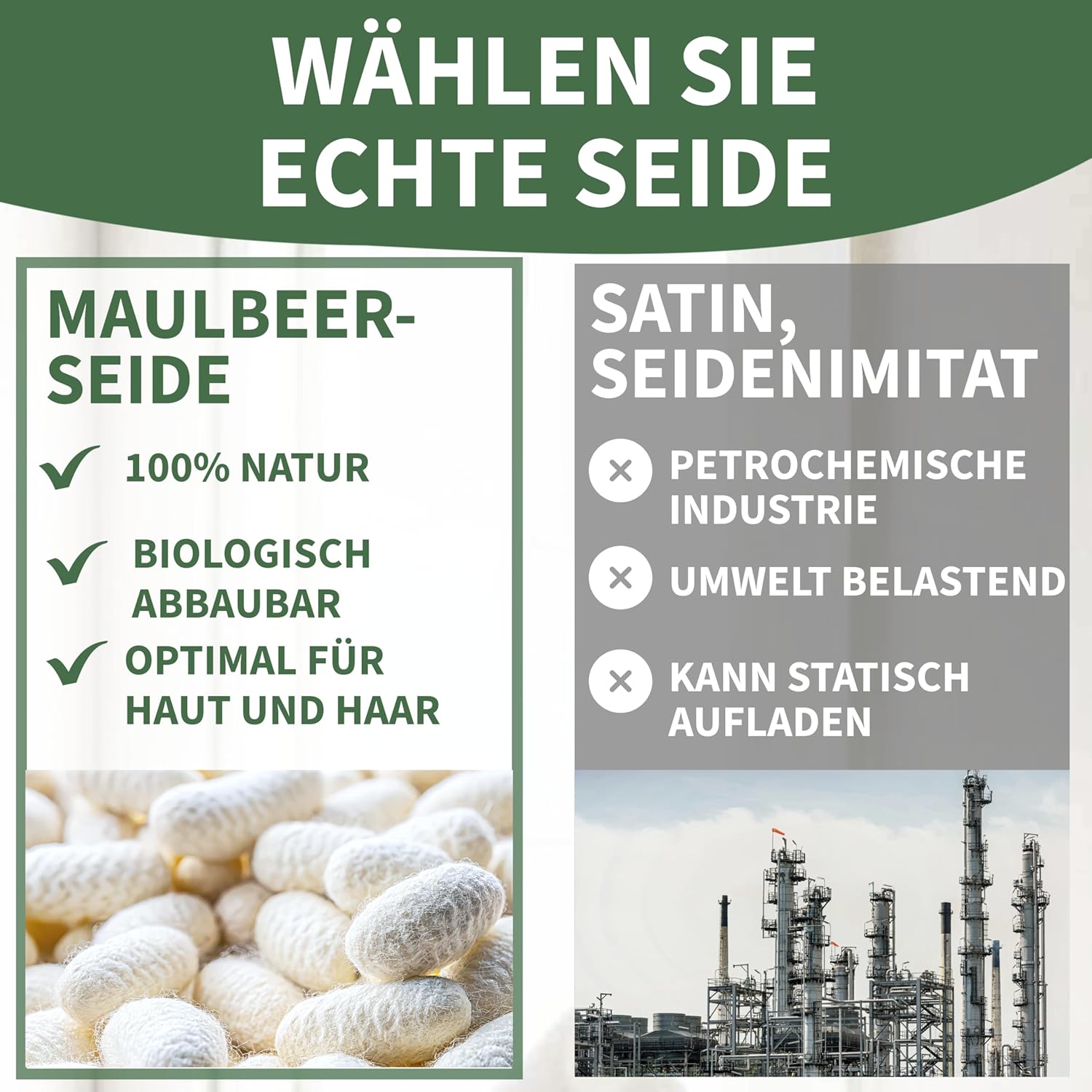 Thumbnail 6 de Welldora Seide-Kissenbezug 40x40 cm – 22 Momme, 6A Qualität, Zartrosa