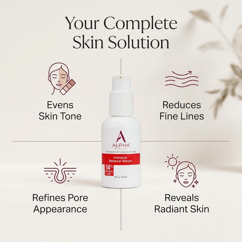 Detalle 2 de Alpha Skin Care Renewal Serum (14% Glycolic AHA) for Lines, Wrinkles & Uneven Tone, 2 Oz