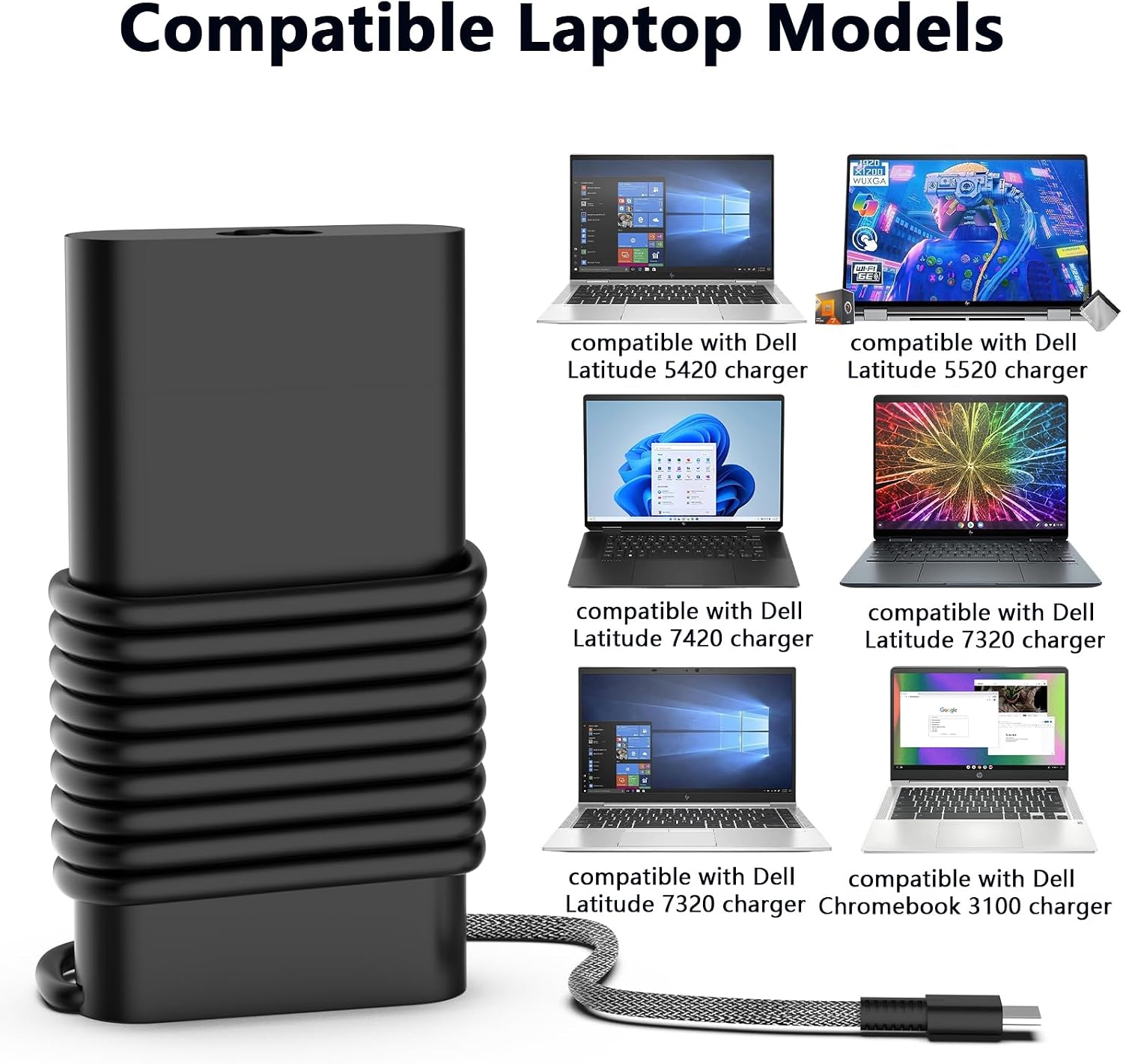 Thumbnail 3 de 65W USB-C laptop charger for HP