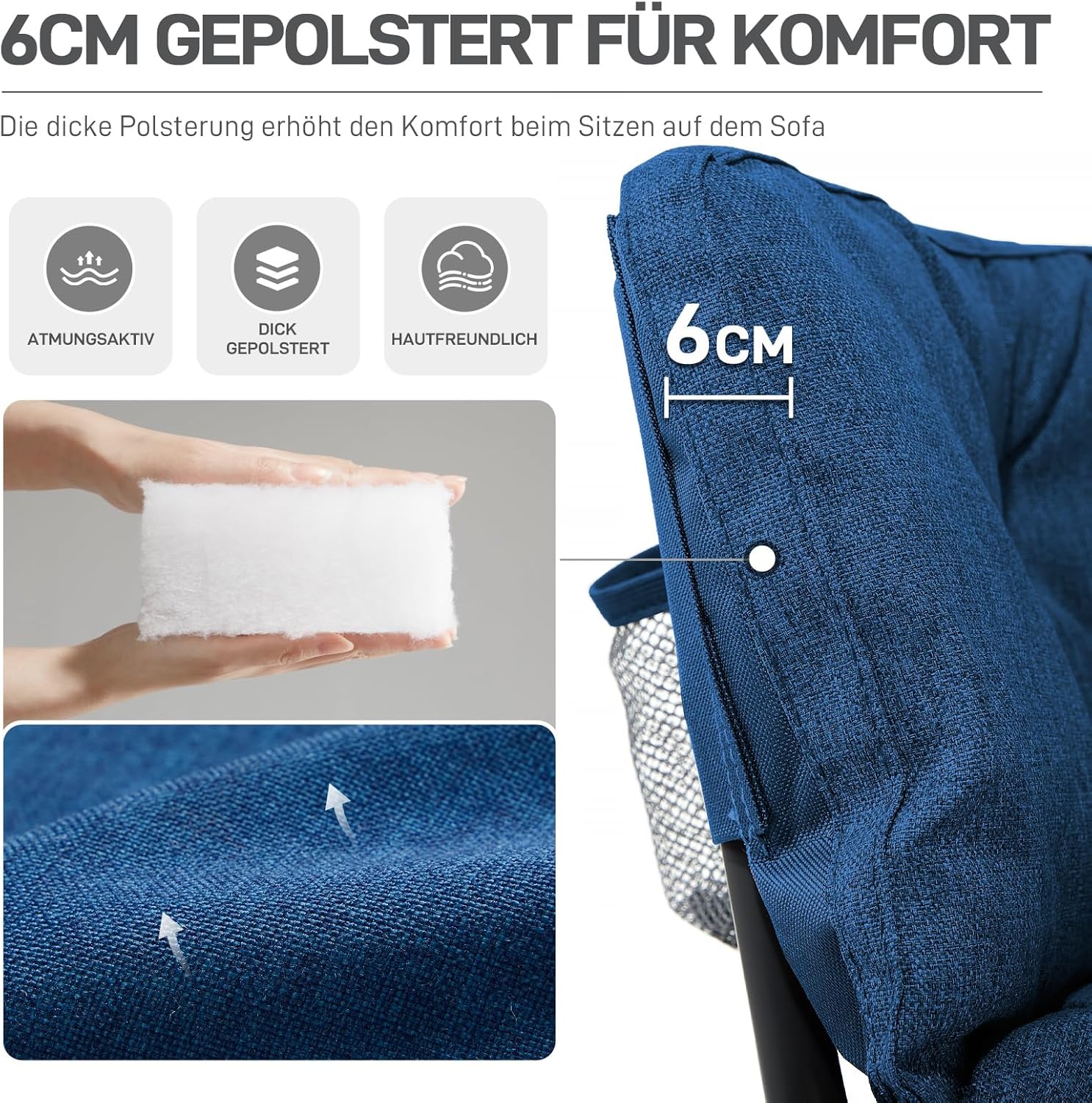 Thumbnail 4 de EVER ADVANCED Campingstuhl 124 cm