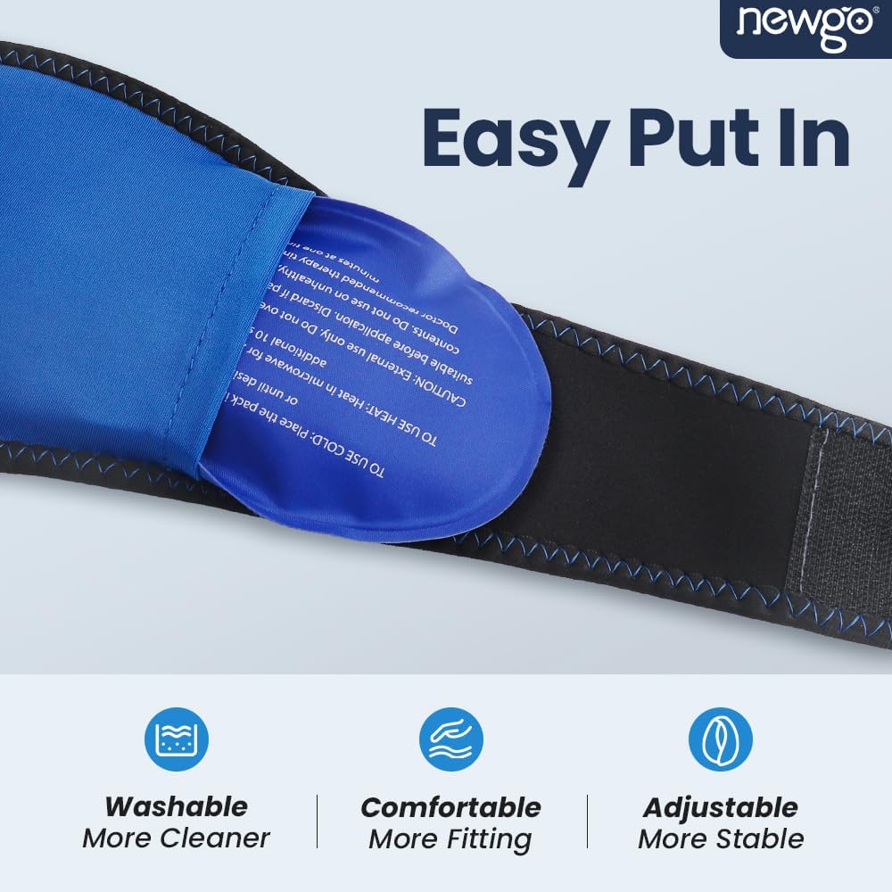 Detalle 1 de NEWGO Noir- Wisdom Teeth Ice Pack Head Wrap with Four Hot-and-Cold Gel Packs