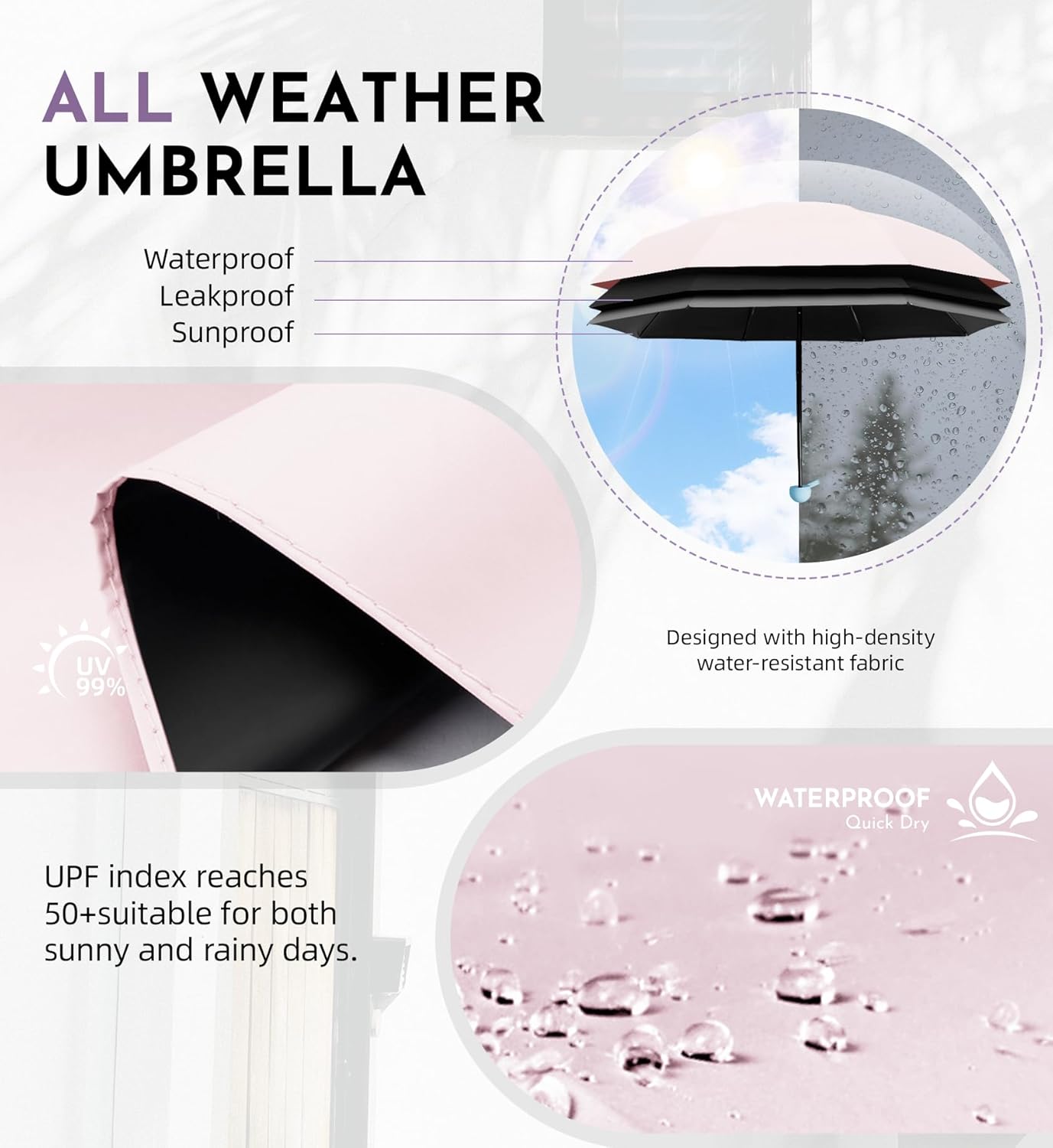 Thumbnail 3 de LILAC Mini Umbrella with Capsule Case — Compact UV Protective Parasol for Everyday Use