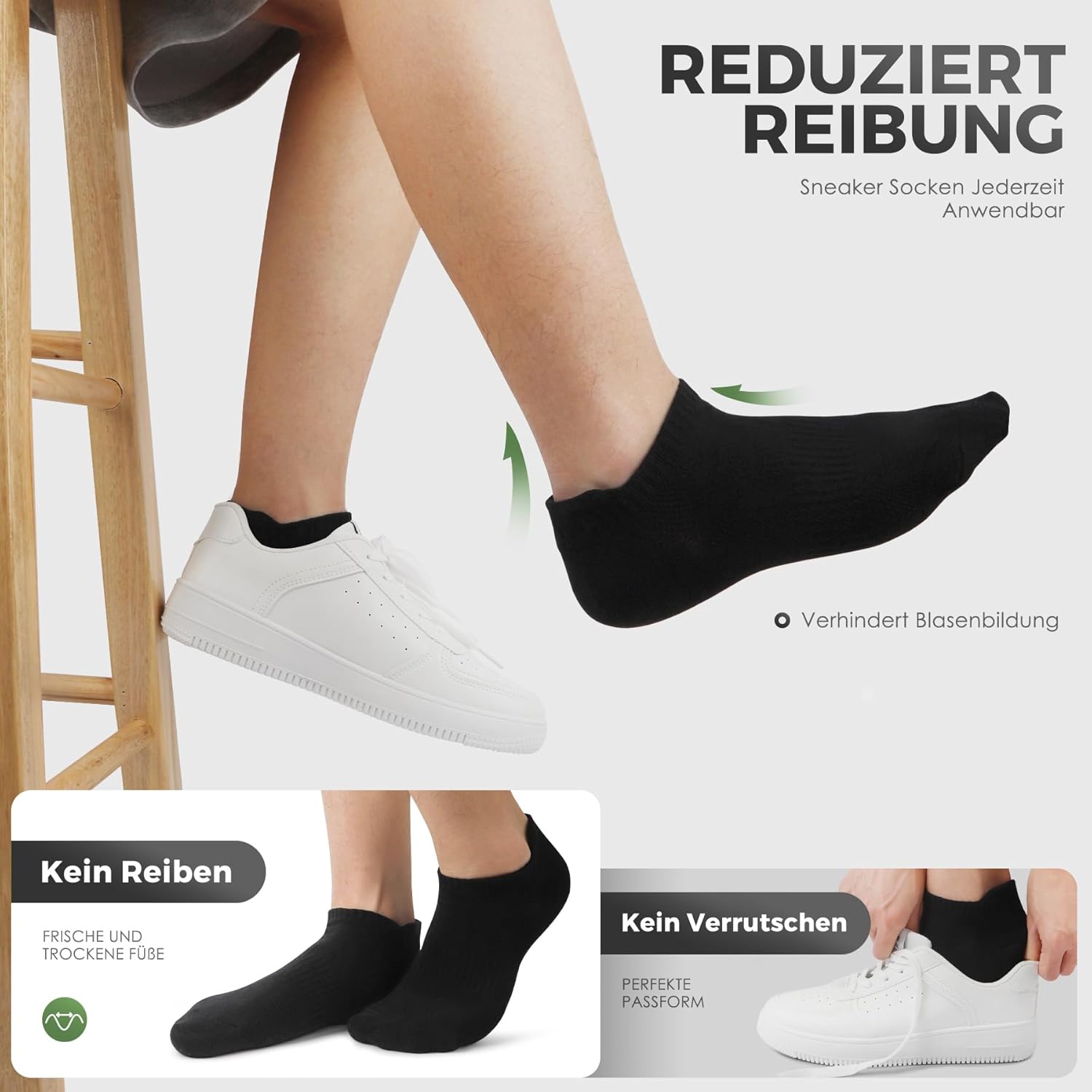 Detalle 2 de FALARY 10 Paar Sneakersocken
