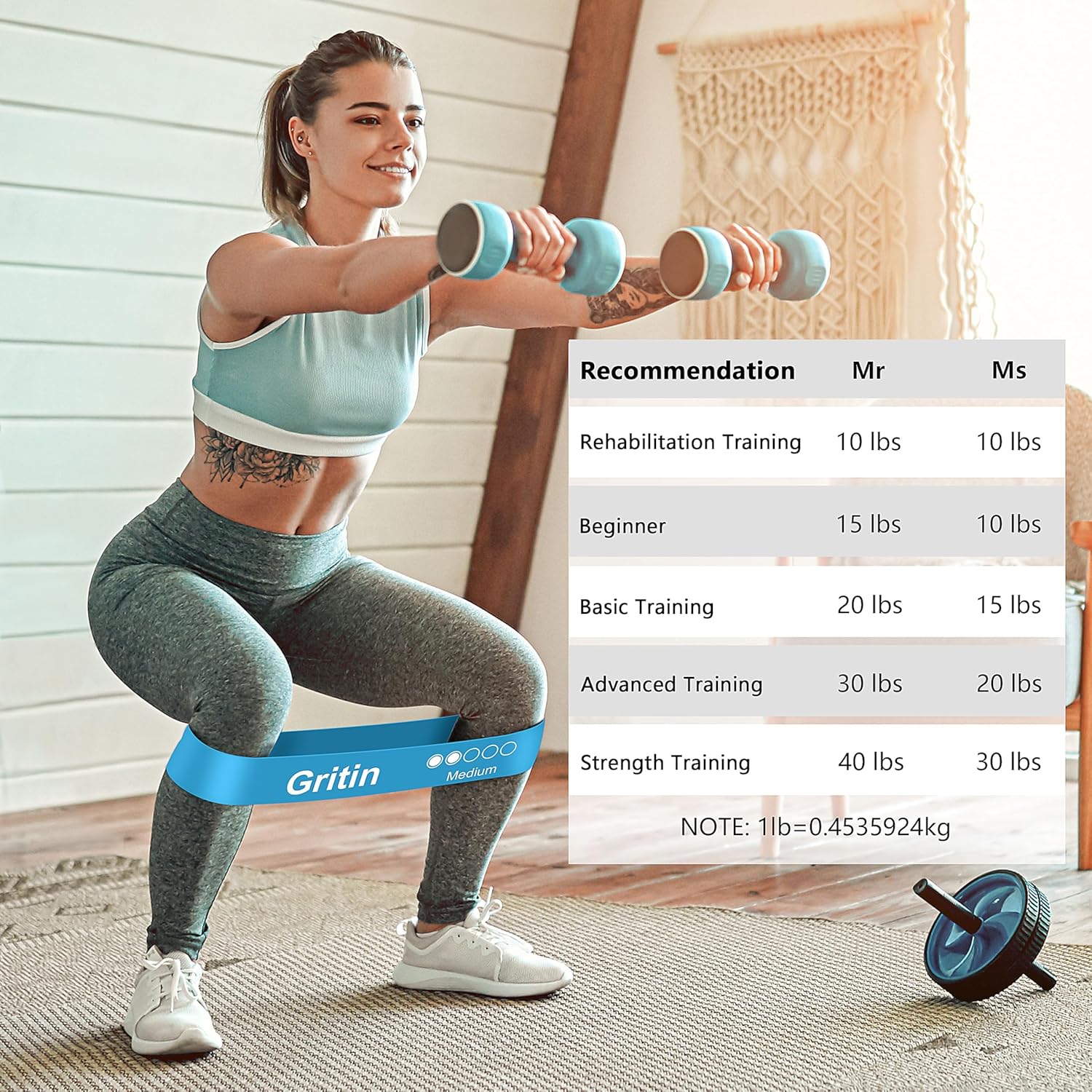 Thumbnail 4 de Gritin Resistance Bands Set of 5, Multi‑level 🏋