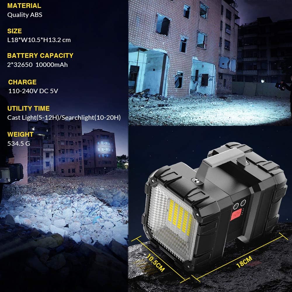 Thumbnail 6 de LETOUR Torch LED Super Bright 10000mAh 4800LM Multifunction Rechargeable Torch & Power Bank