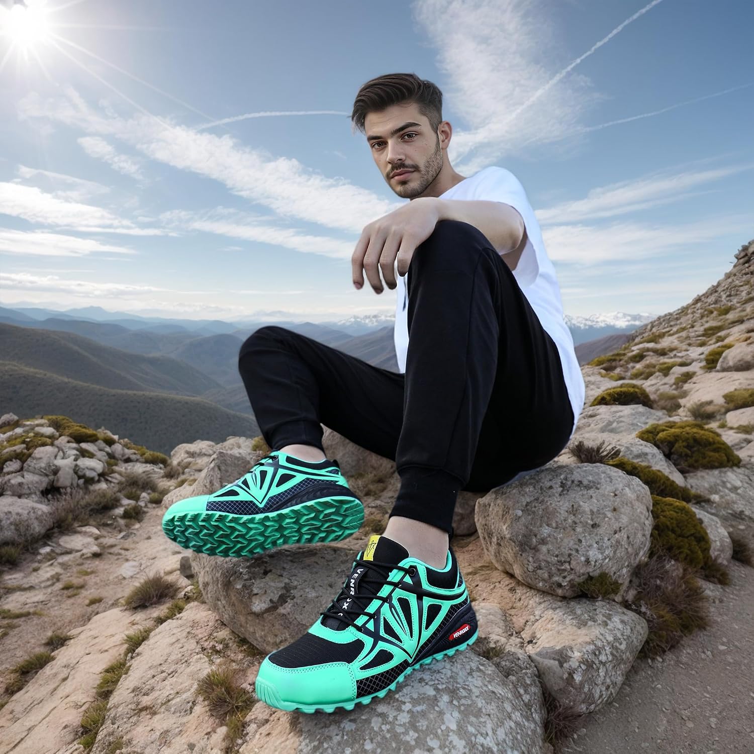 Thumbnail 1 de VENROXX Traillaufschuhe Herren – leichte, atmungsaktive Outdoor-Wanderschuhe mit rutschfester Sohle (Gr. 39–48)