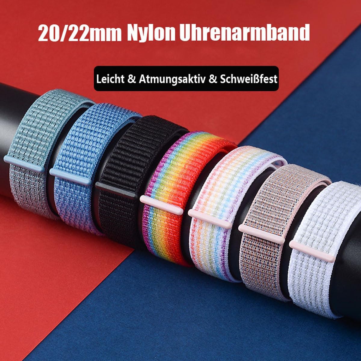 Thumbnail 1 de 22mm Nylon-Armband für Samsung Galaxy Watch 3 und kompatible Uhren (22 mm) – Vielseitiges Sportarmband