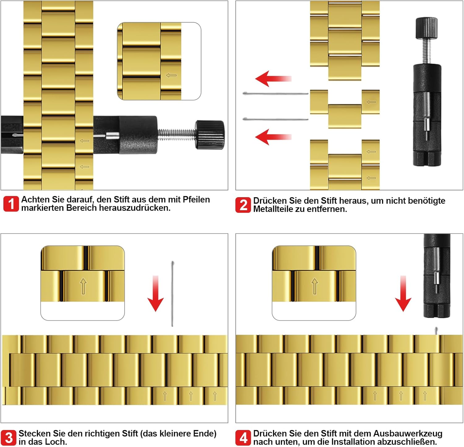 Thumbnail 6 de Keepamor 304L Edelstahl Armband für Samsung Galaxy Watch 8/8 Classic (40/44/46 mm, 2025)