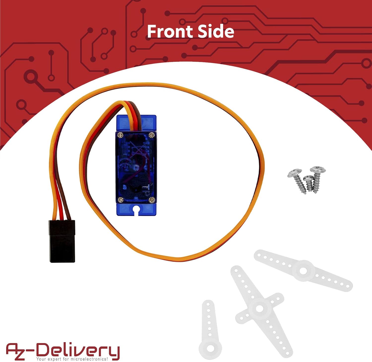 Detalle de AZDelivery 3 x Micro Servo compatibili SG90 9G per RC e Arduino, incl. e-book