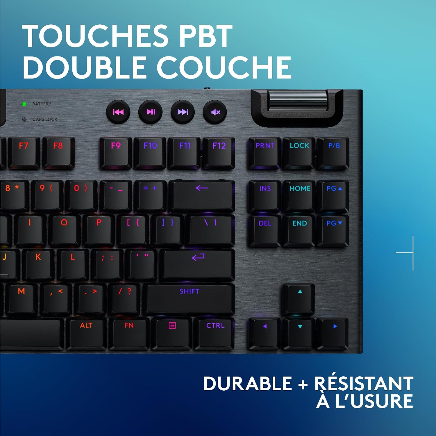 Thumbnail 6 de Logitech G G915 X LIGHTSPEED TKL Clavier gaming sans fil ultra-plat, FRA AZERTY – GL Clicky Blue