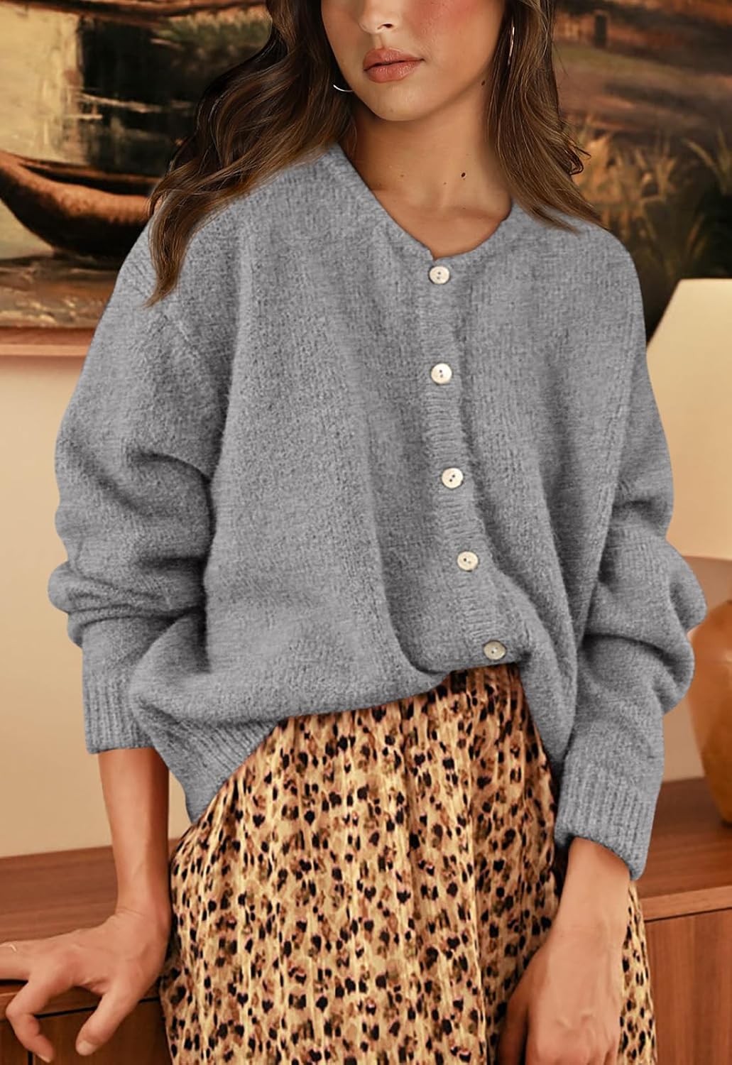 Thumbnail 5 de PRETTYGARDEN Long Sleeve Chunky Cardigan