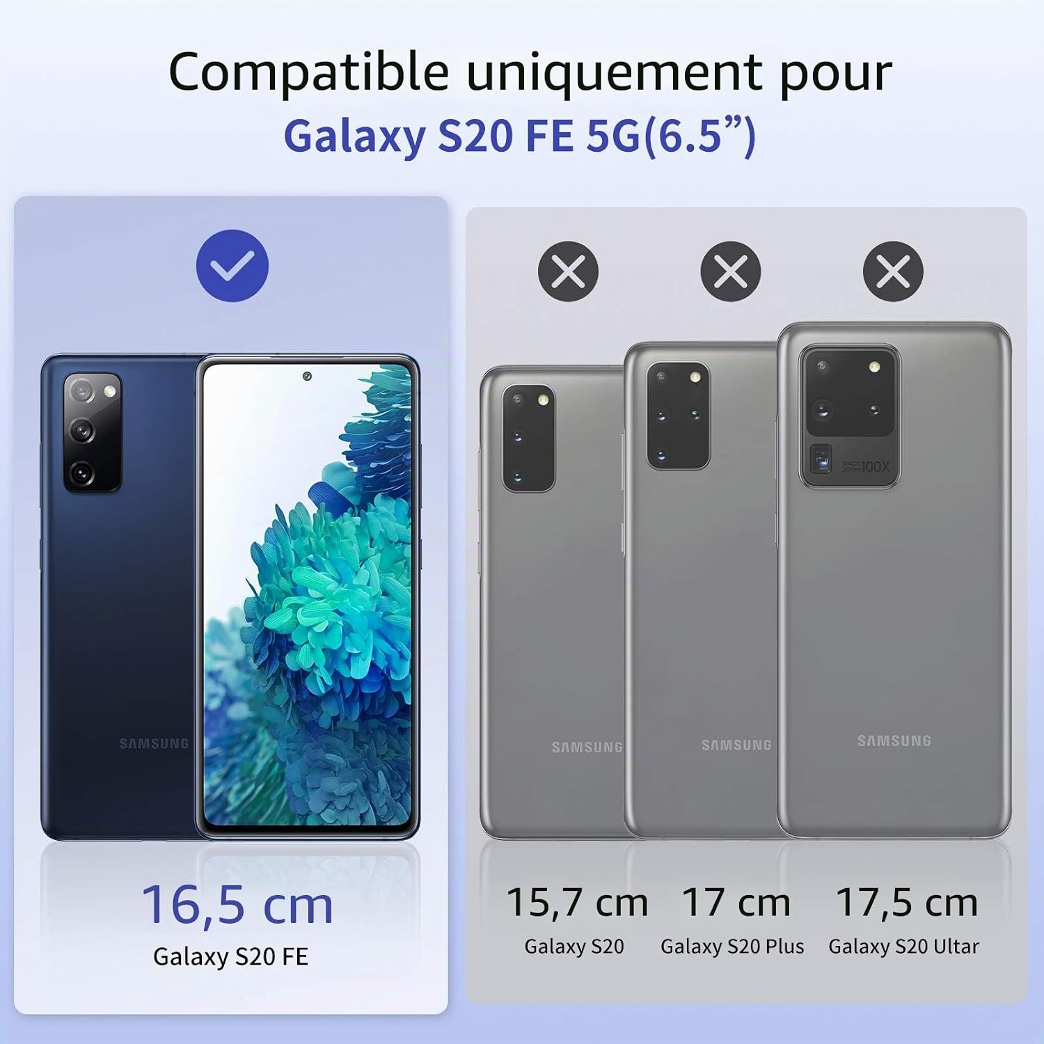 Detalle 2 de Coque UNBREAKcable transparente pour Samsung Galaxy S20 FE 5G (6,5") – Antichoc, Anti-jaunissement et Anti-rayures