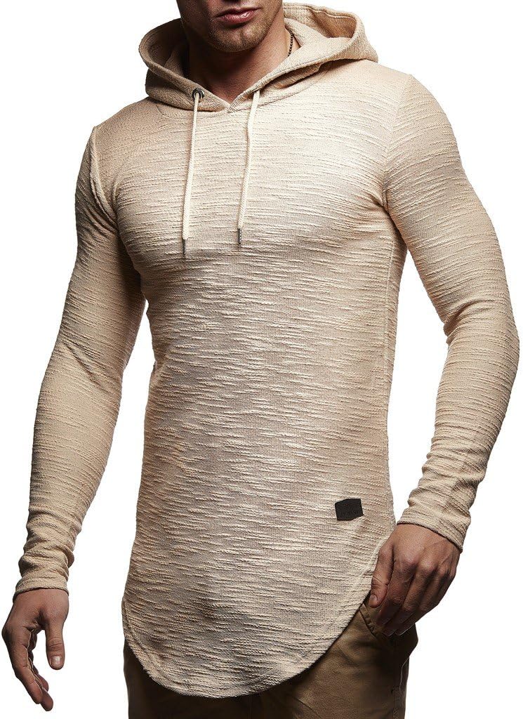 Detalle 2 de Leif Nelson Felpa con Cappuccio Uomo LN-6300: stile pulito, comfort quotidiano