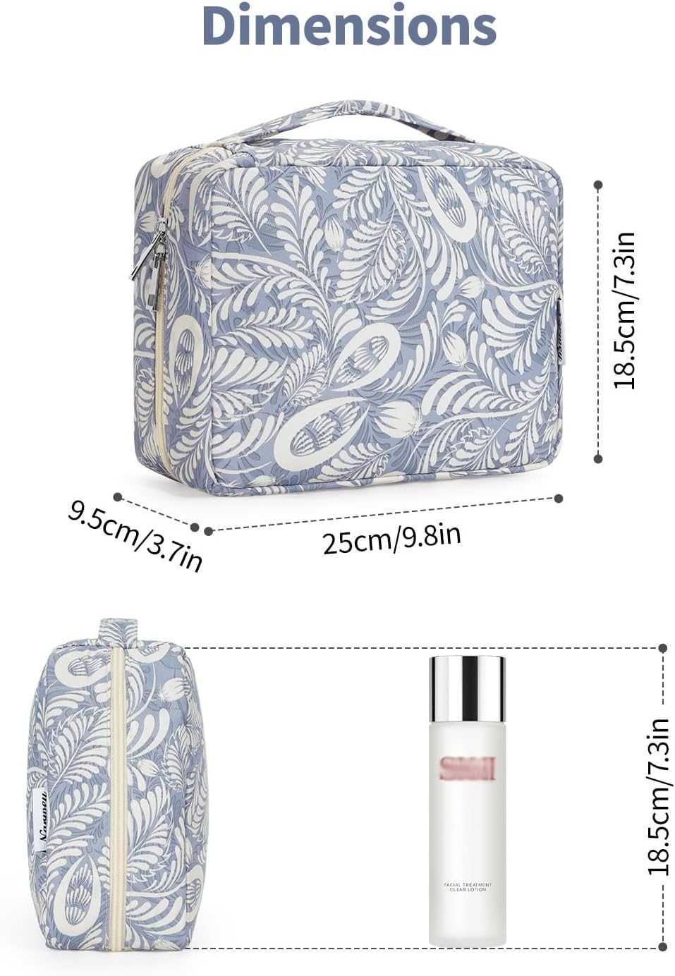 Detalle de Narwey Travel Hanging Toiletry Wash Bag: Practical, Waterproof Organiser for Travel