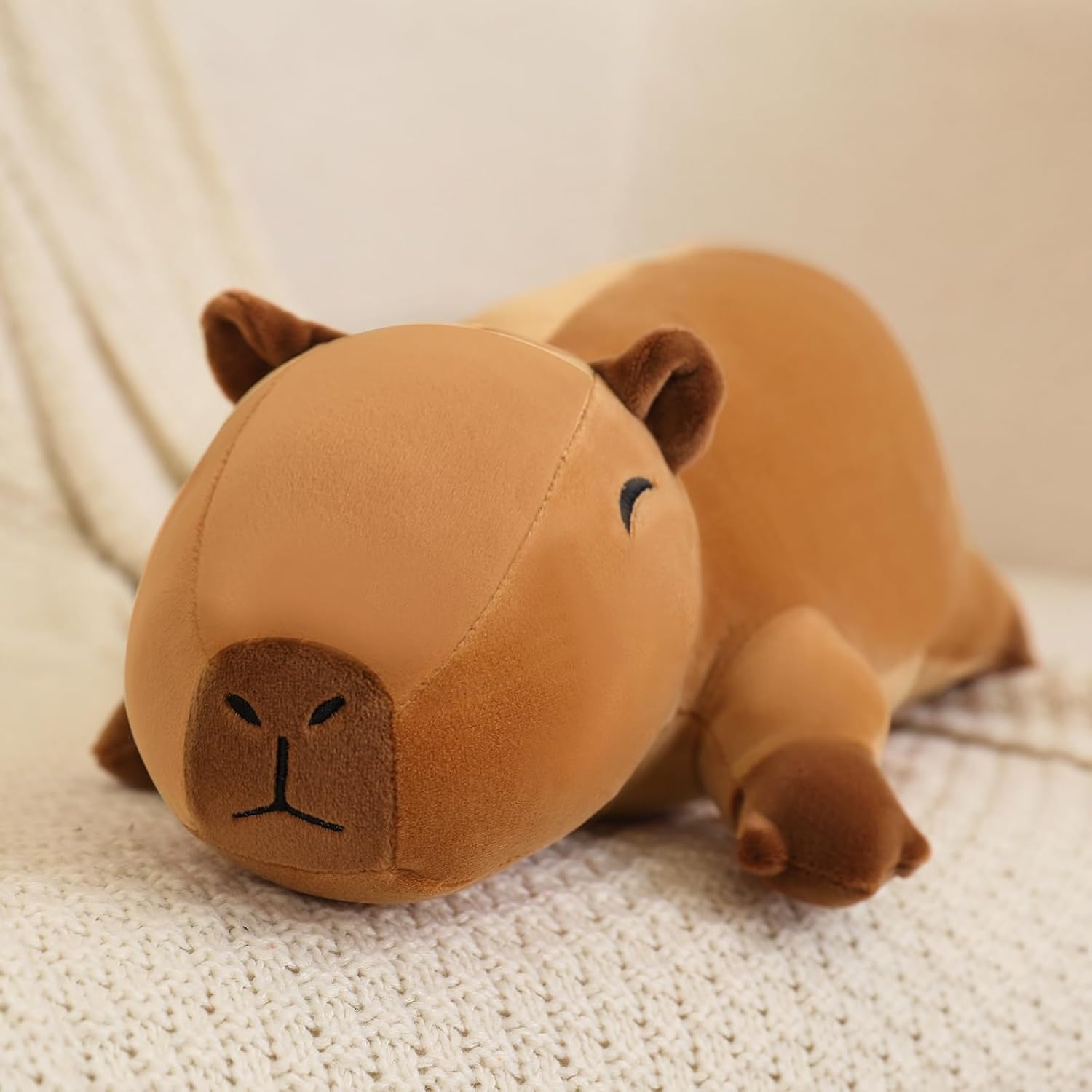 Thumbnail 6 de SQEQE Weighted Capybara Plush (9.8 inch, 0.8 lbs) — weighted stuffed animal pillow toy