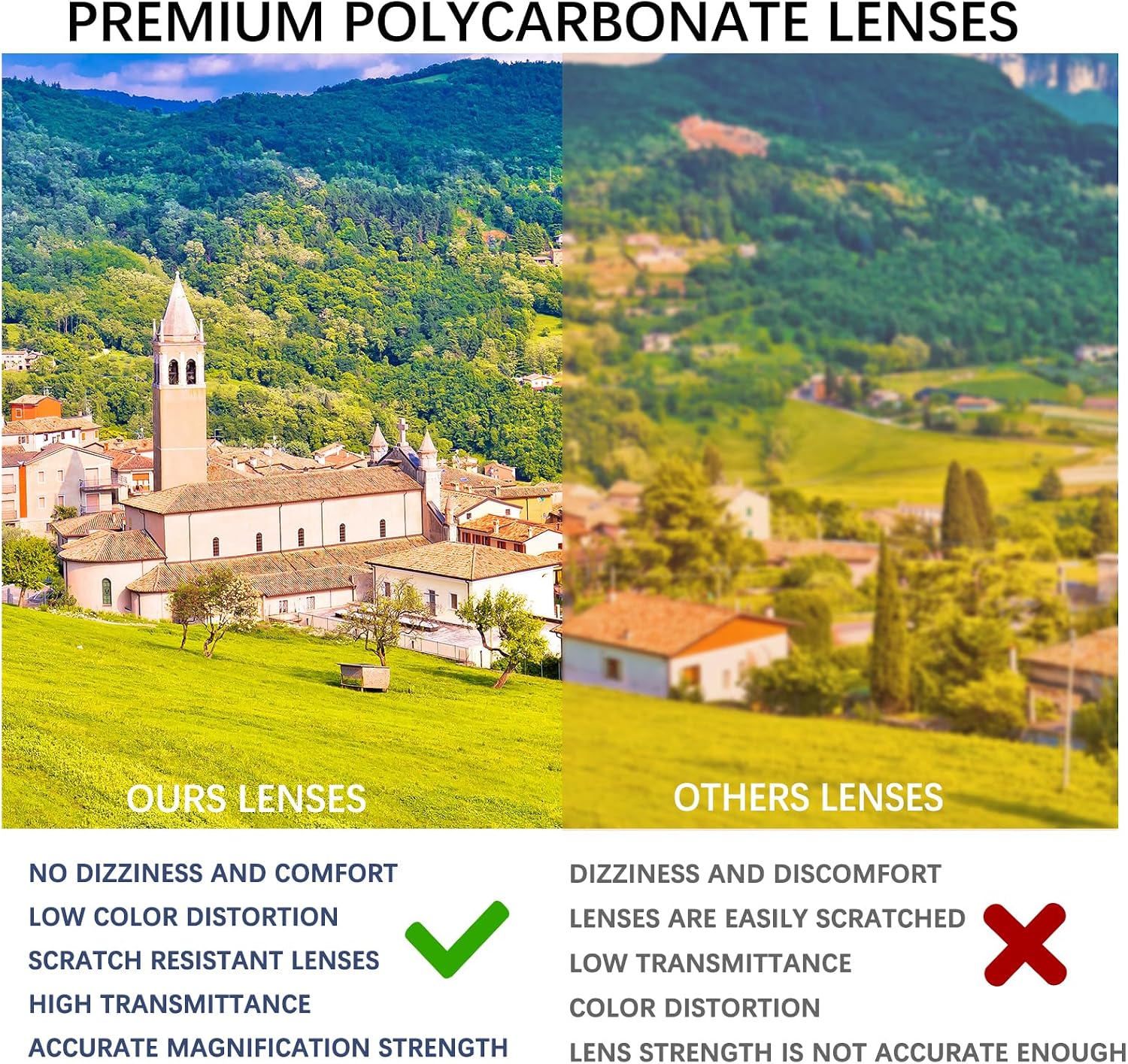 Thumbnail 4 de ZONLON 6 Pack Reading Glasses with Blue Light Blocking — Lightweight Black with Spring Hinges