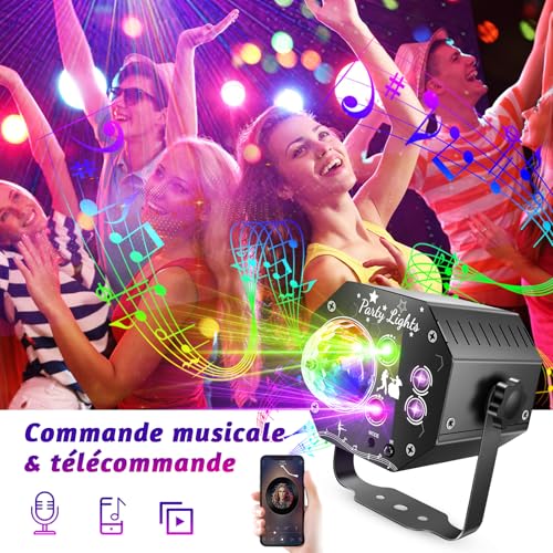 Thumbnail 7 de Nauotk Lampe de Scène avec Télécommande – Boule Disco 64 Modes RGB UV