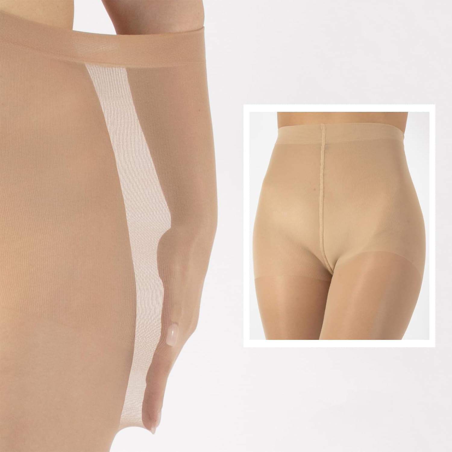 Detalle de CALZITALY PACK 1/2 Paires - Collants de Contention 70 DEN (S à 4XL) fabriqués en Italie