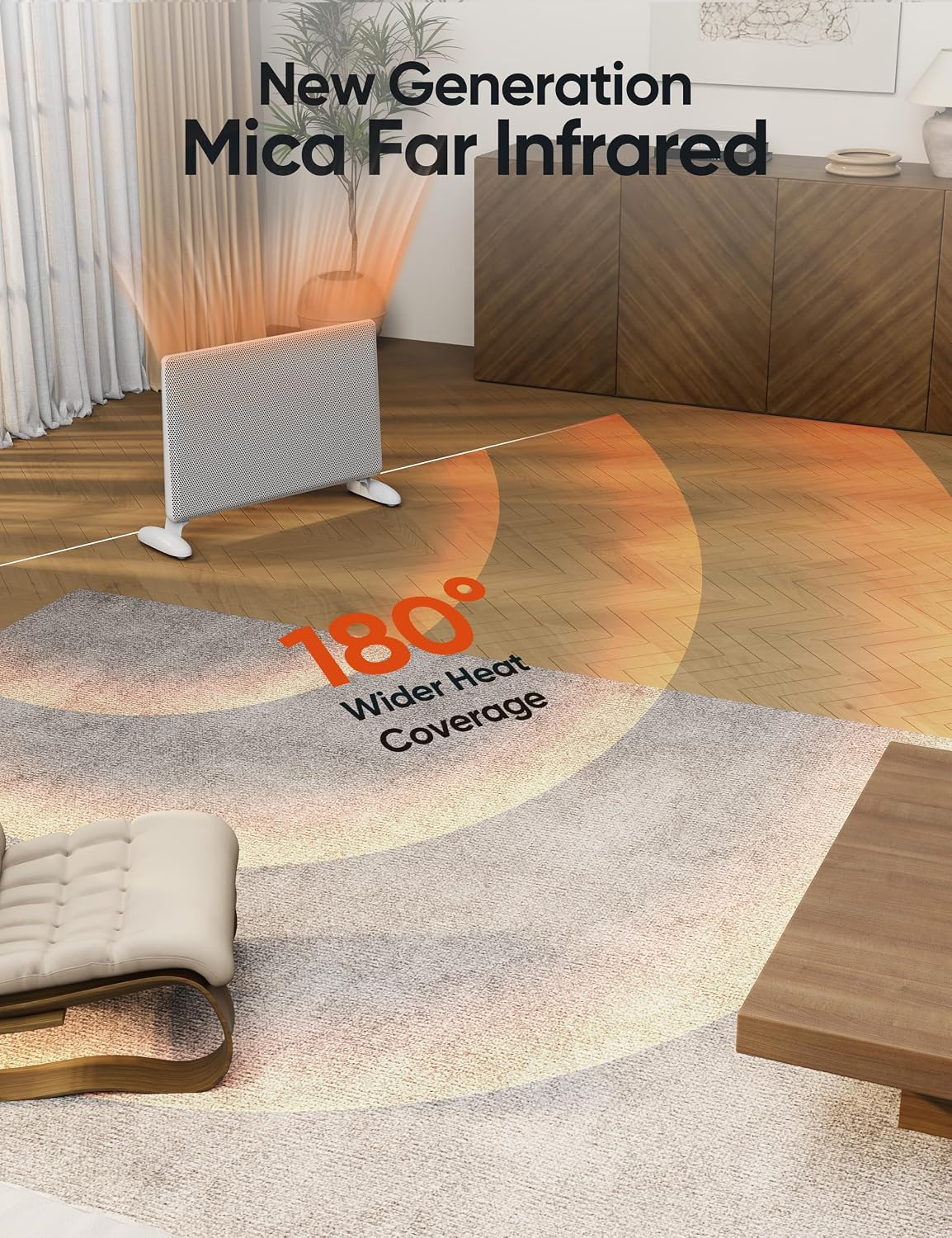 Thumbnail 2 de Ballu Mica Infrared Panel Heater with Wi-Fi, Programmable Thermostat and Wall Mount