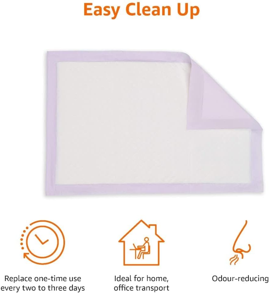 Detalle de Amazon Basics Fresh Scent Cat Litter Pads — 100 Pack (Universal Fit) for Litter Boxes and Carriers