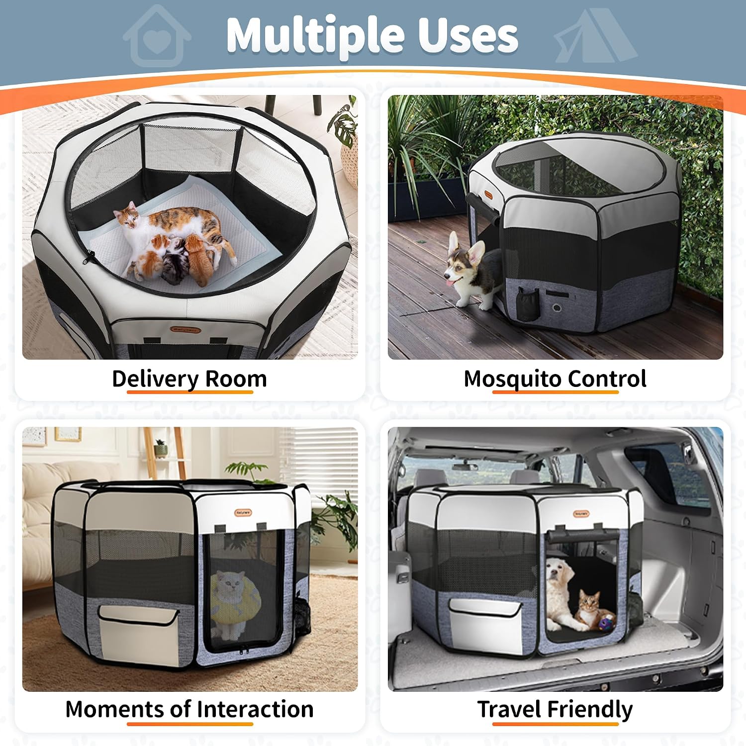 Thumbnail 4 de Foldable pet playpen, 59-inch