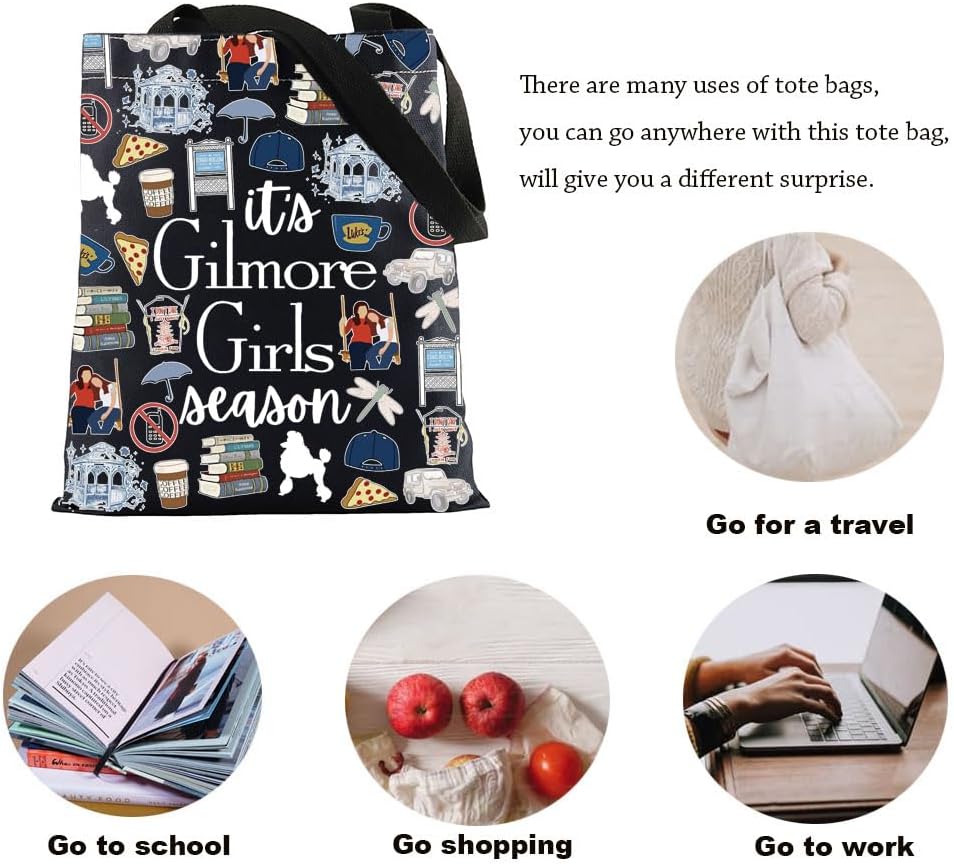 Detalle de BAUNA Gilmore Girls Tote/Makeup Bag – Luke’s Coffee Inspired Gift for Fans