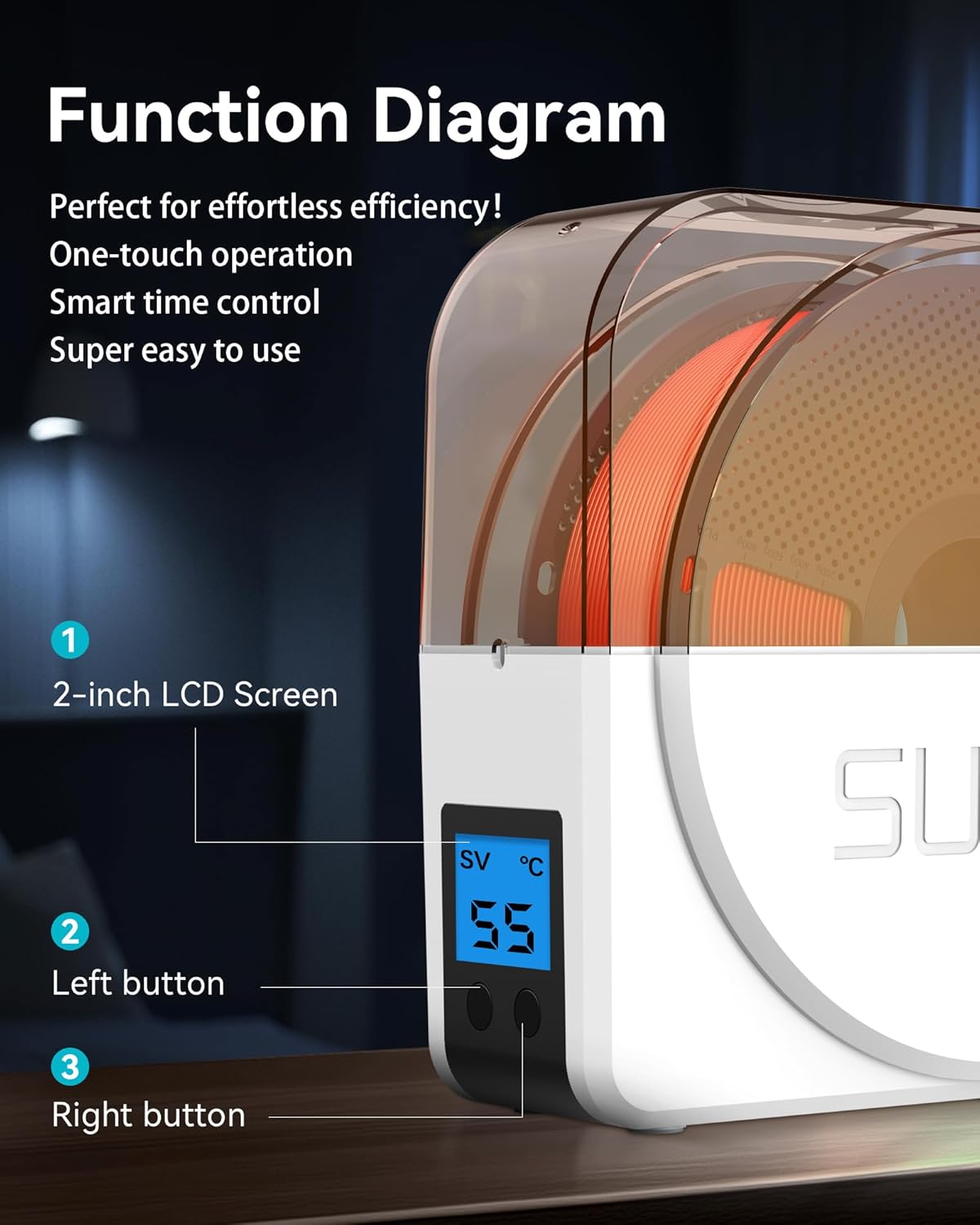 Thumbnail 3 de SUNLU S1 Plus Filamenttrockner 1.75–3.00 mm