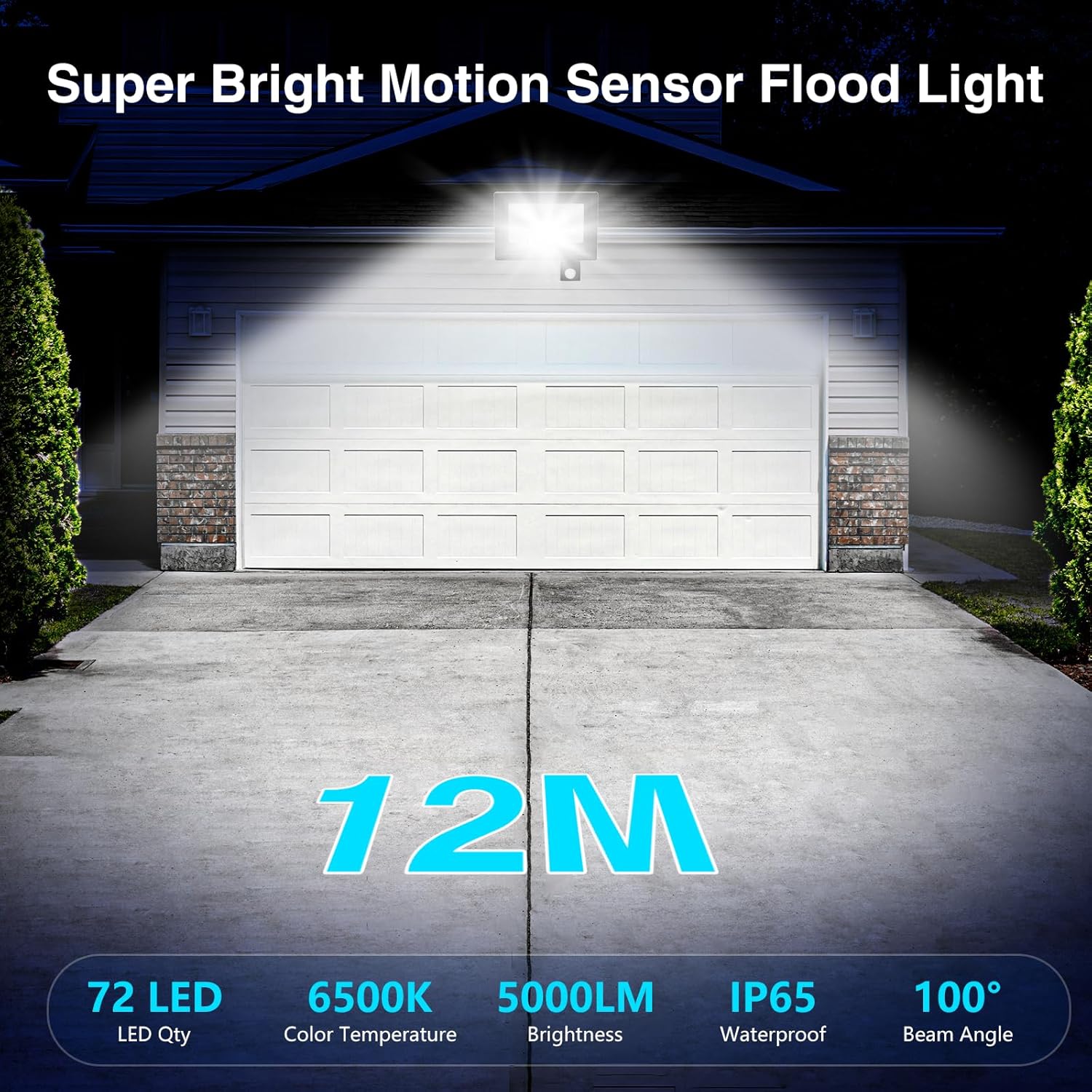 Detalle de Realky 50W Fari Led Esterno con Sensore di Movimento—Illuminazione potente e affidabile per giardino e cortile