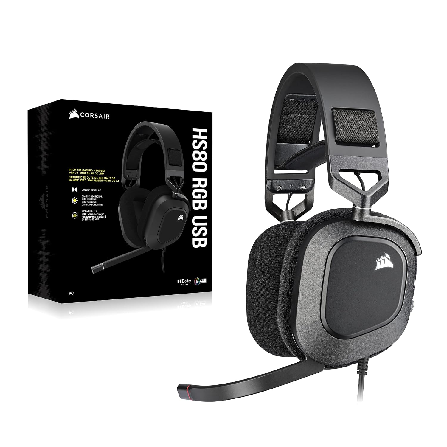 Thumbnail 6 de Corsair HS80 RGB USB Premium Gaming Headset
