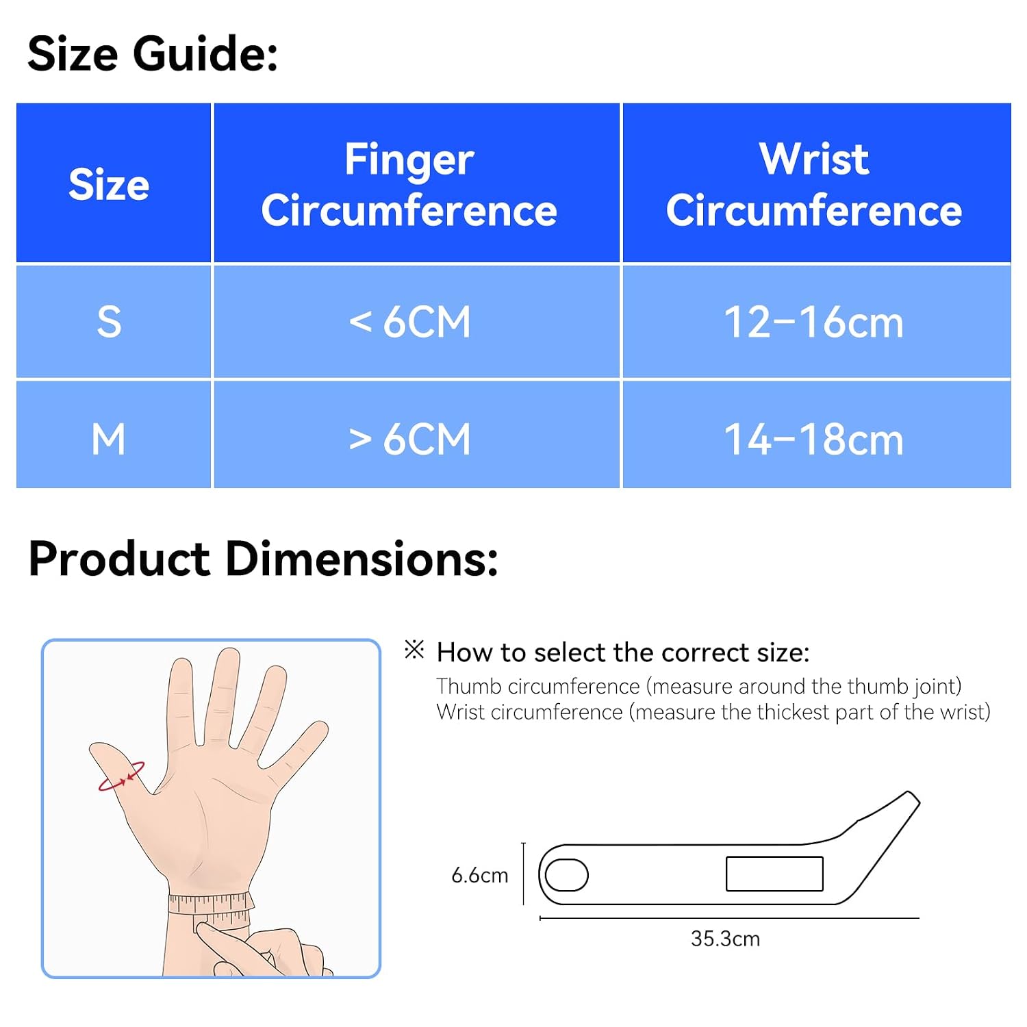 Detalle de Goldeer Ergonomic Thumb Support (2 Pack) for Arthritis – Lightweight, Breathable Adjustable Thumb Brace